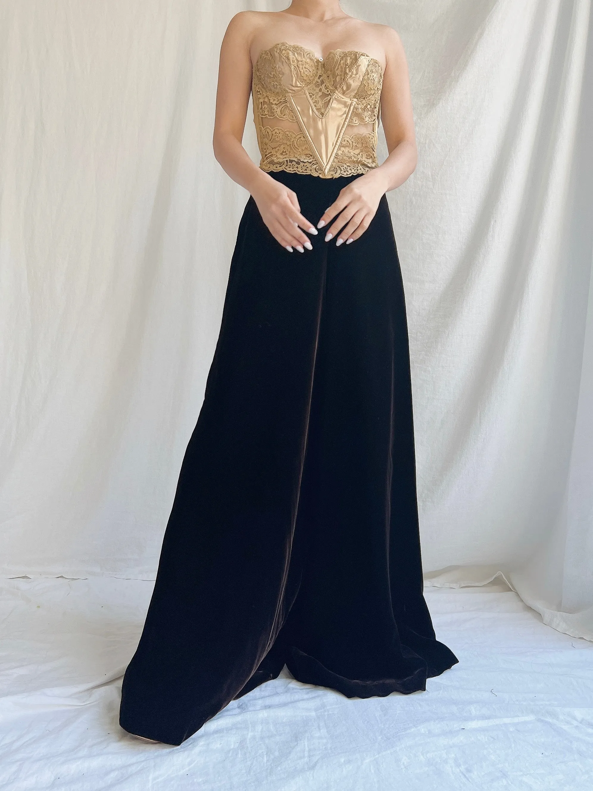 Vintage Christian Dior Gold Bustier - 36