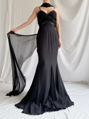 Vintage Claire's Collection Silk Crepe Dress - XS/2
