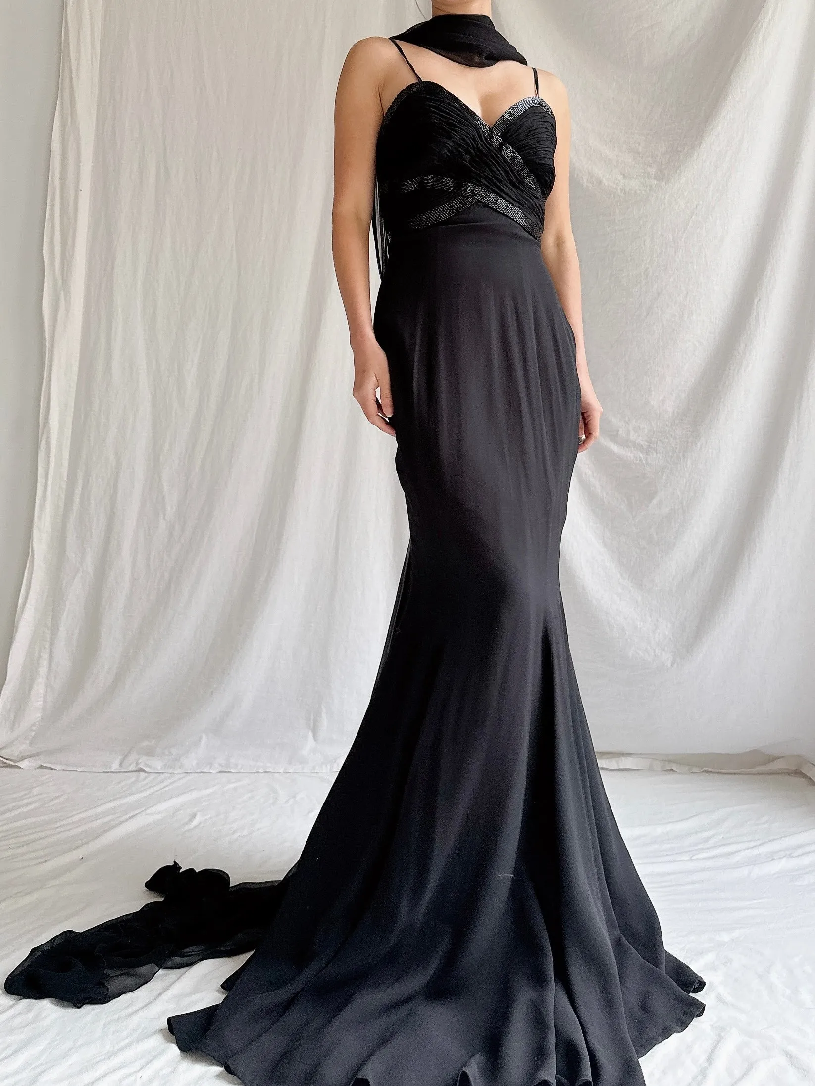 Vintage Claire's Collection Silk Crepe Dress - XS/2