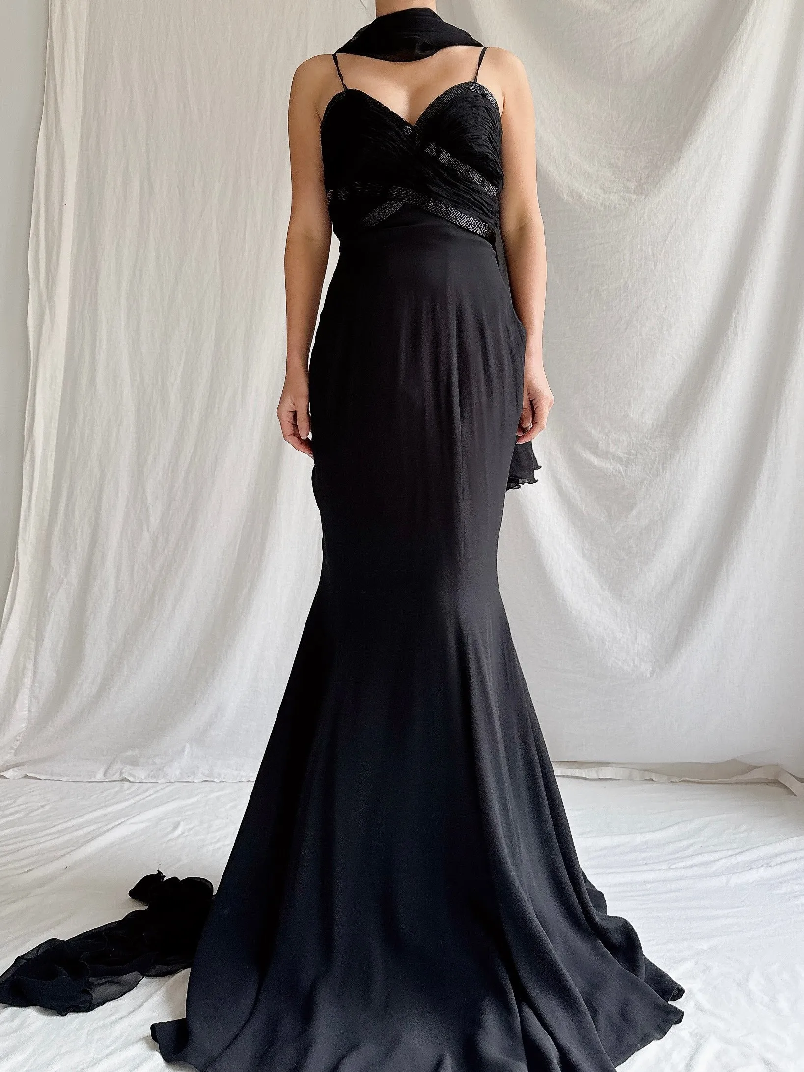 Vintage Claire's Collection Silk Crepe Dress - XS/2