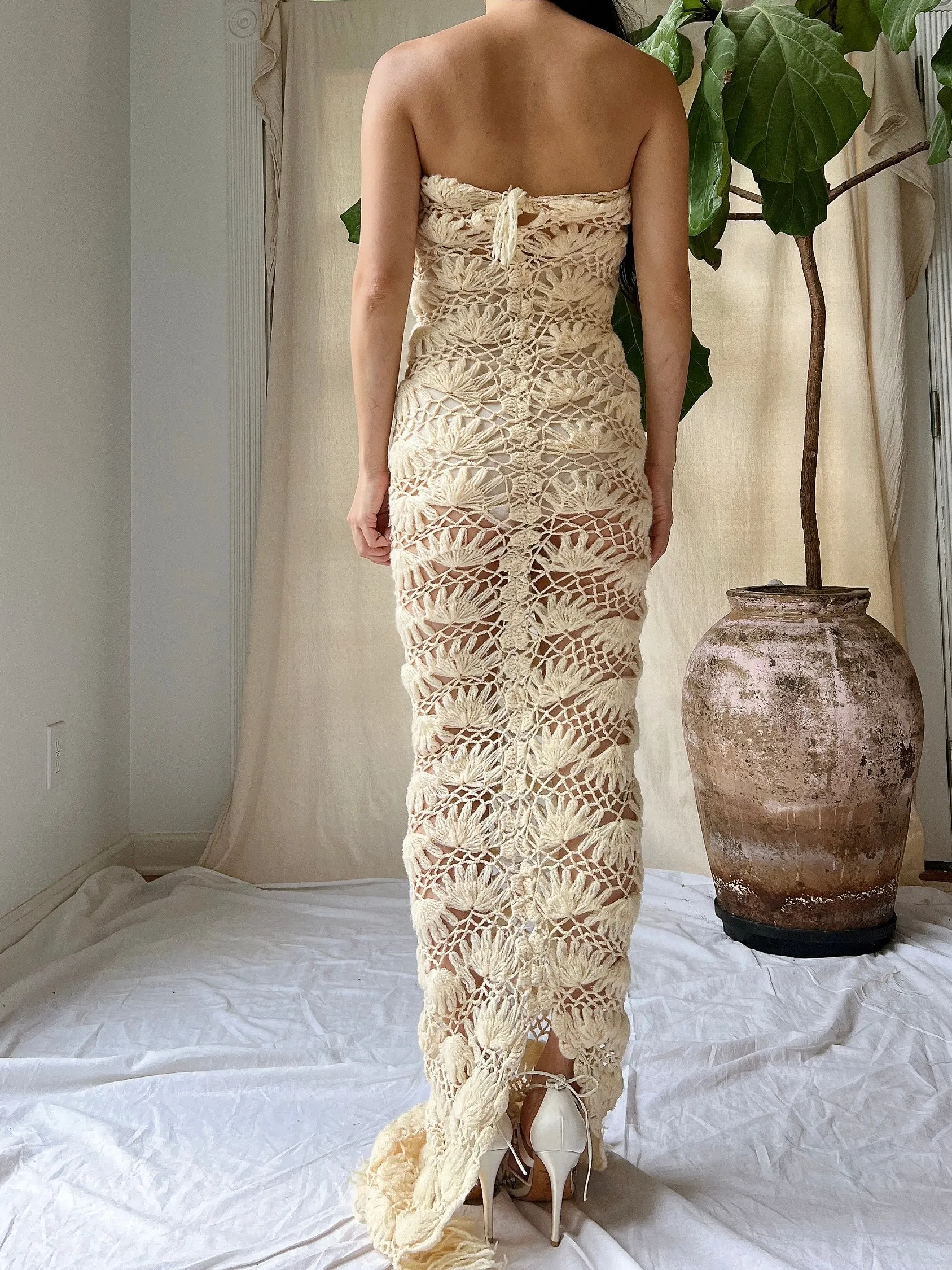 Vintage Crochet Tube Dress - XS