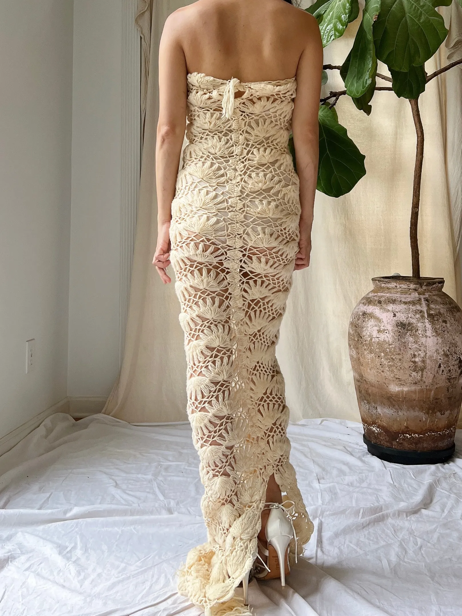 Vintage Crochet Tube Dress - XS
