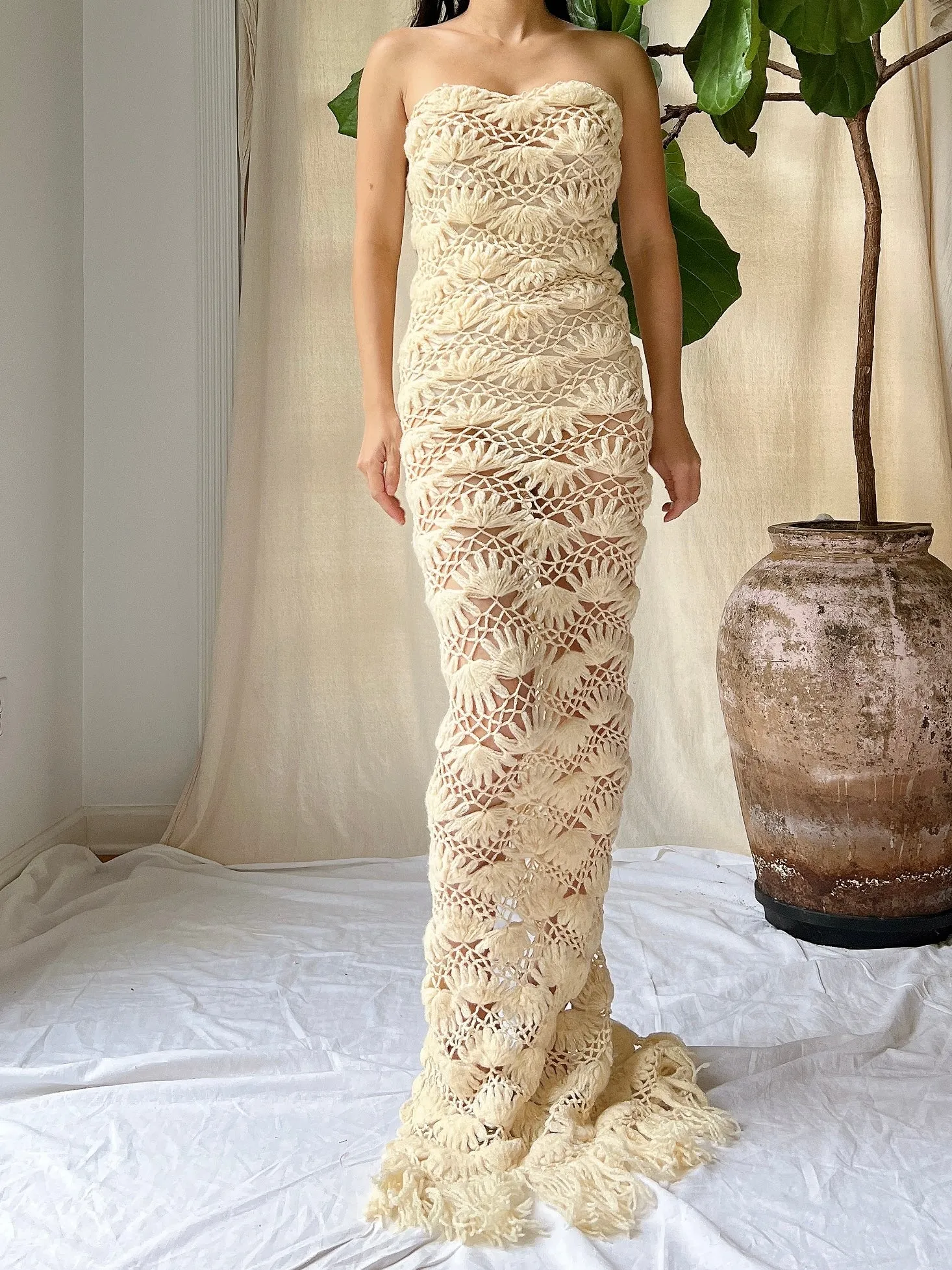 Vintage Crochet Tube Dress - XS