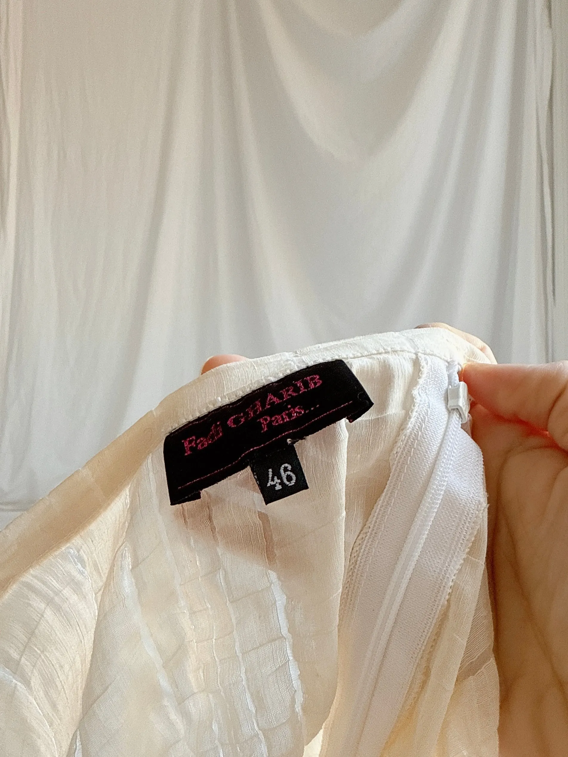 Vintage Fadi Gharib Paris Organza Woven Skirt - M/L46