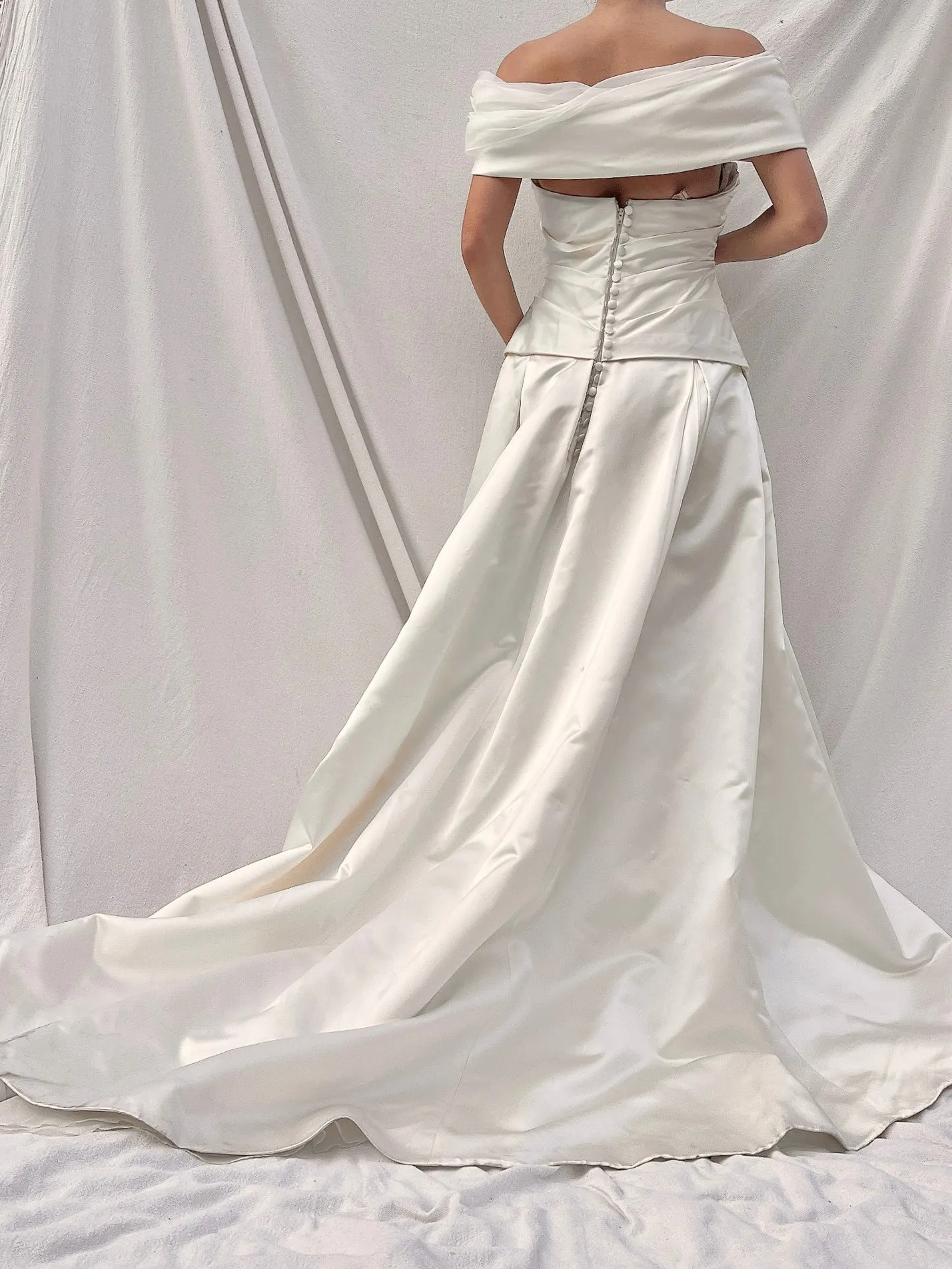 Vintage Le Spose di Gio Silk Shawl Gown - S/6