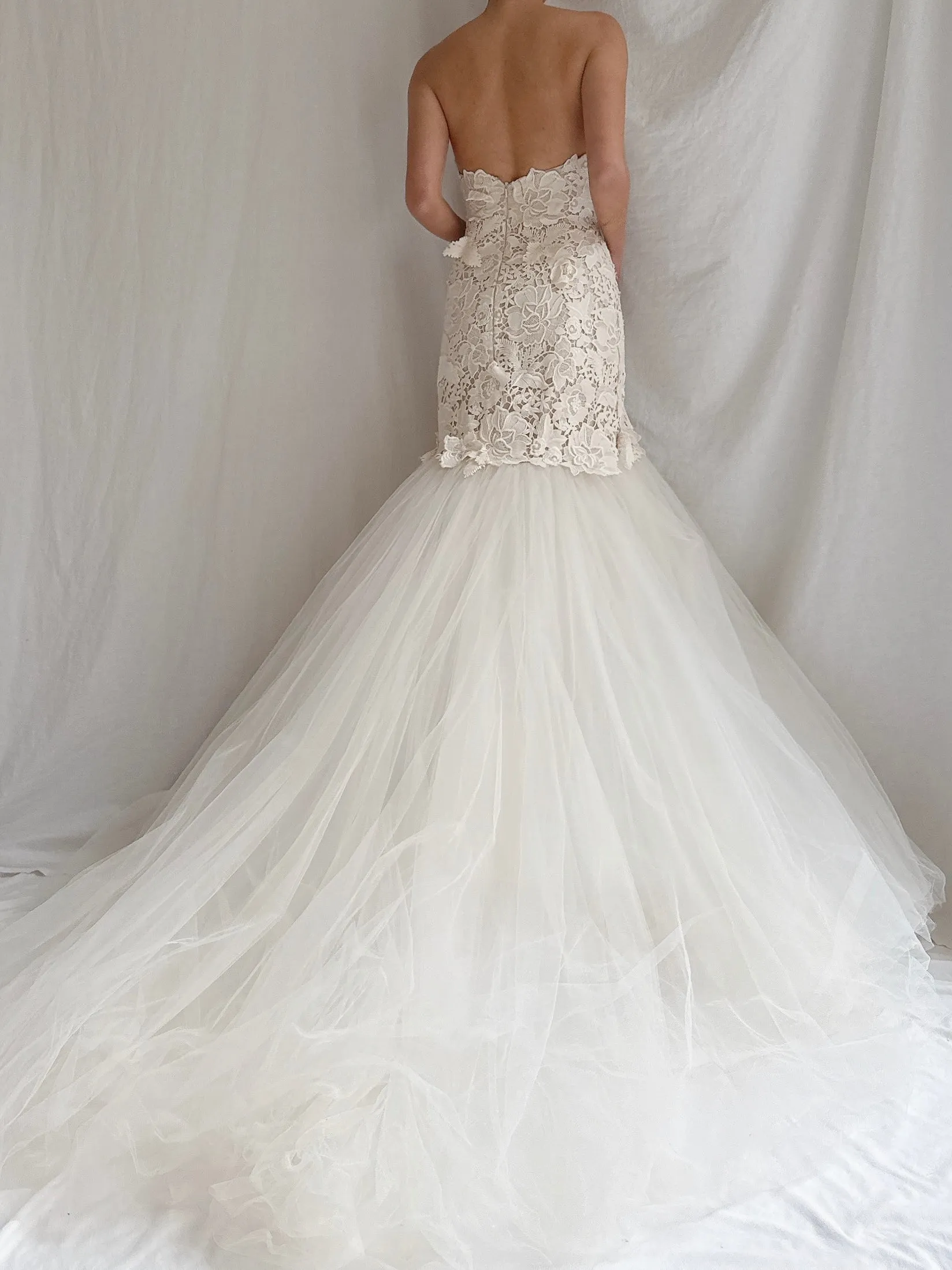Vintage Liancarlo Couture Strapless Embroidered Gown - S/6