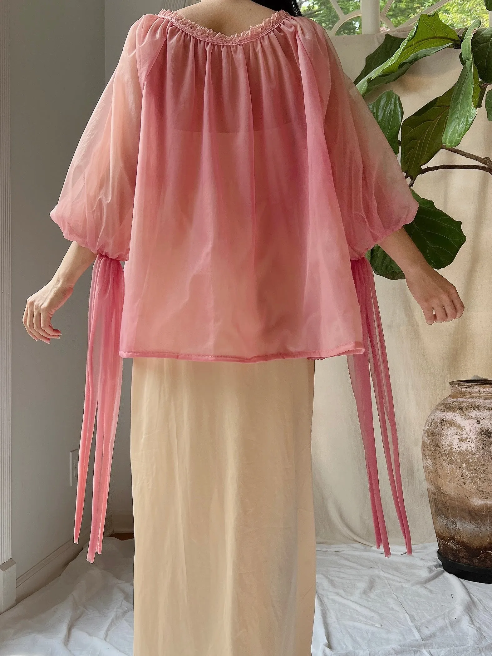 Vintage Nylon Bed Jacket - OSFM