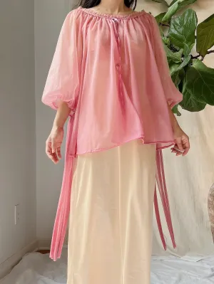 Vintage Nylon Bed Jacket - OSFM