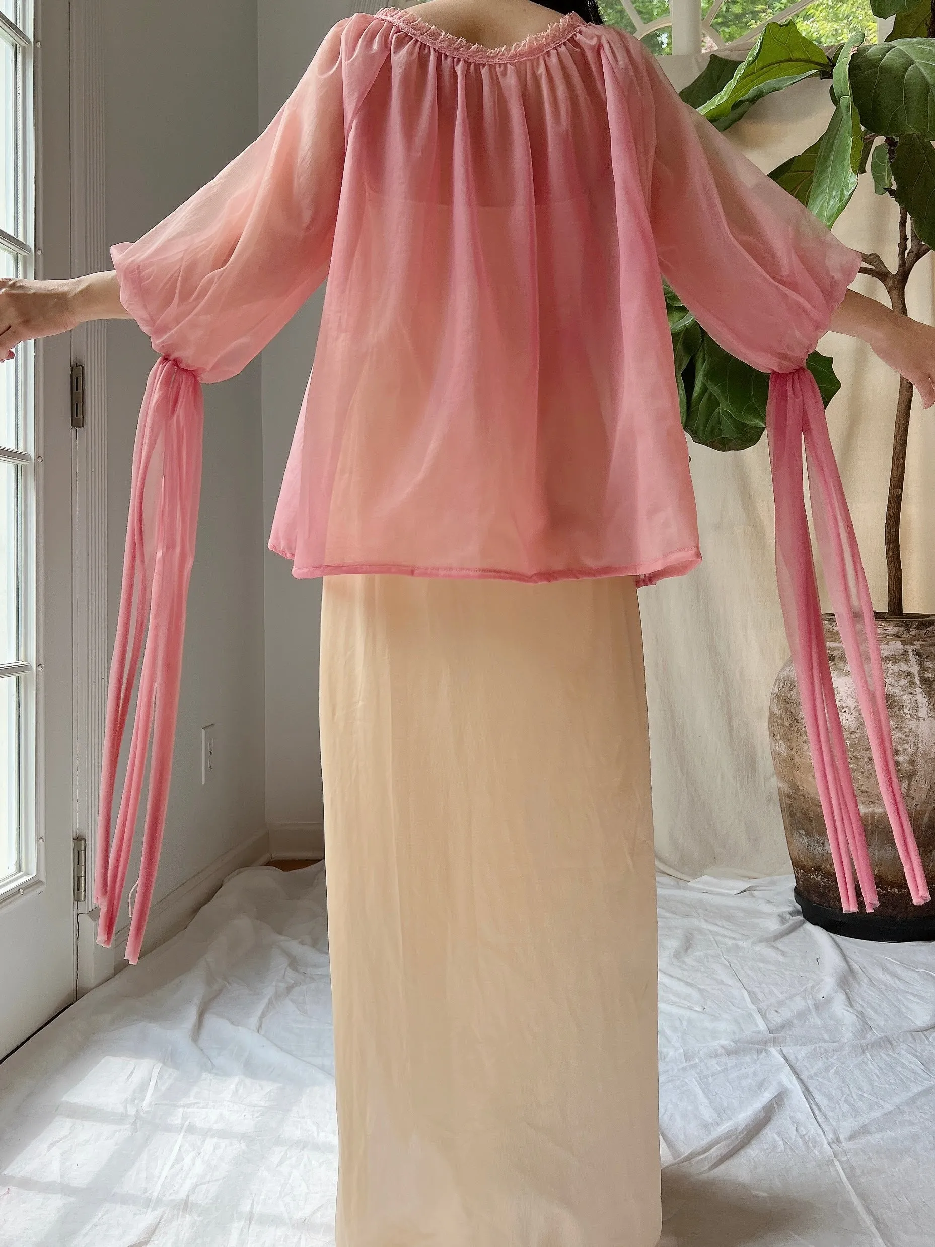Vintage Nylon Bed Jacket - OSFM