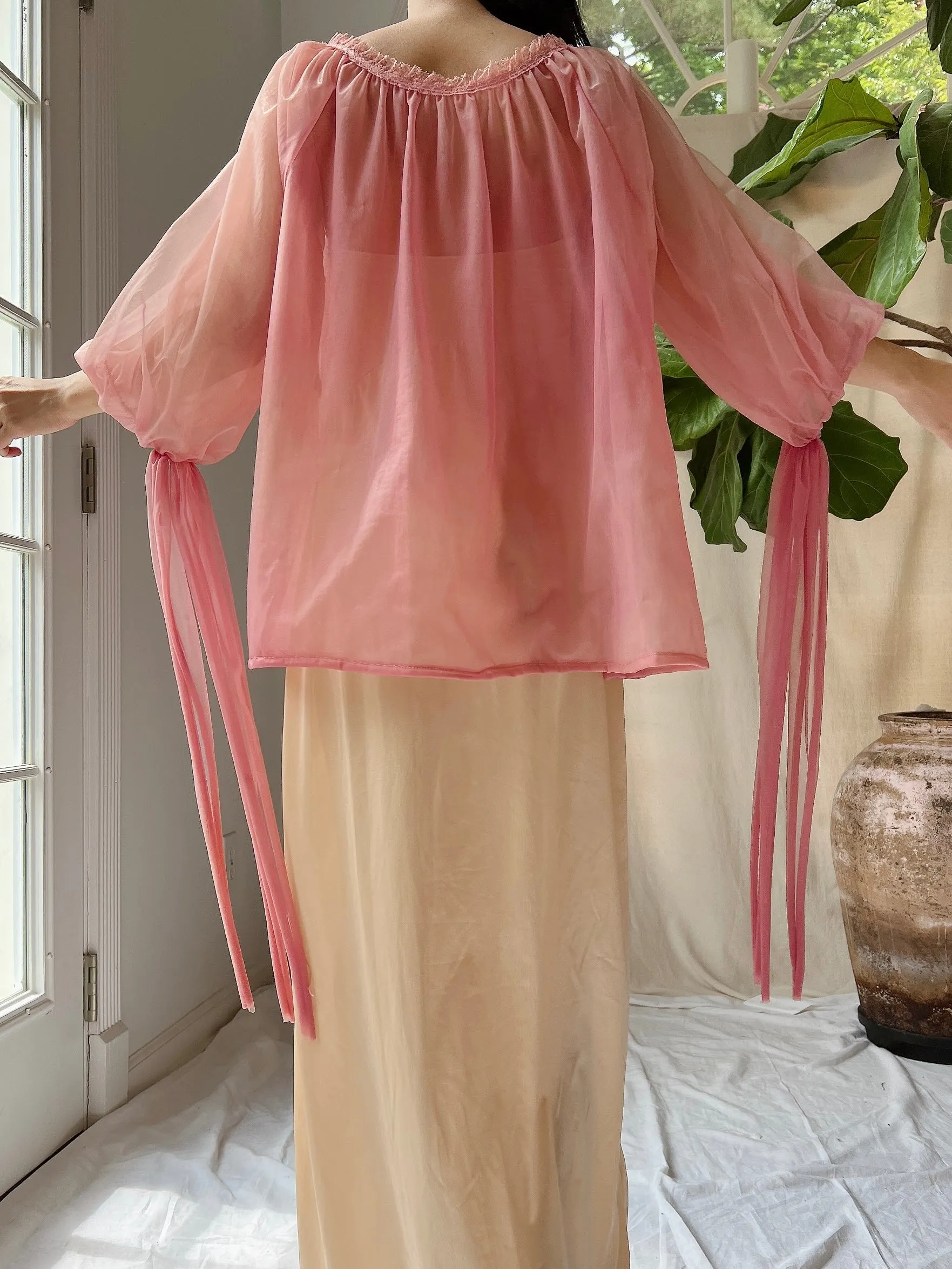 Vintage Nylon Bed Jacket - OSFM