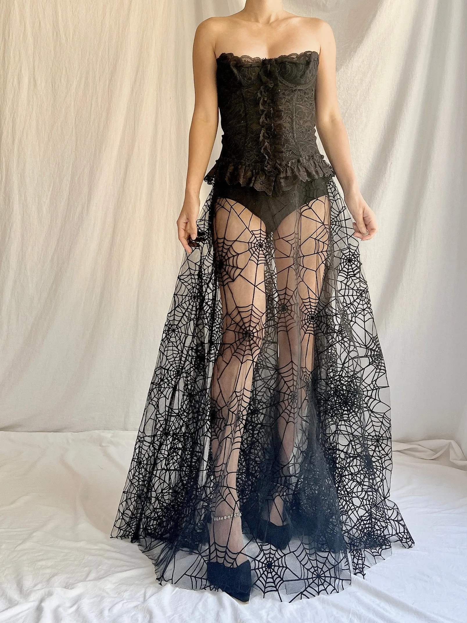 Vintage Petrovitch & Robinson Tulle Web Skirt - M/40