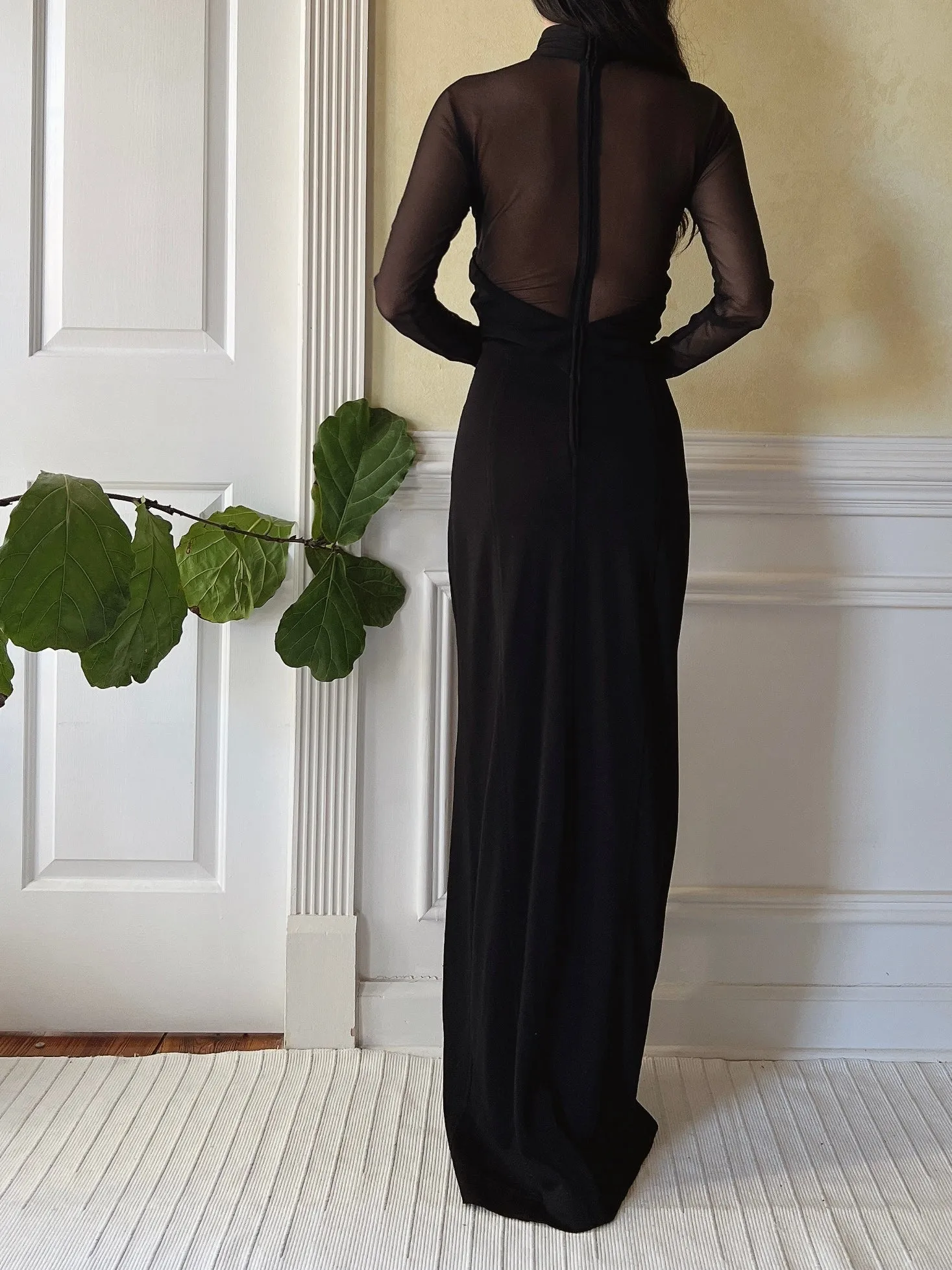 Vintage Rayon Mesh Gown - XS/S