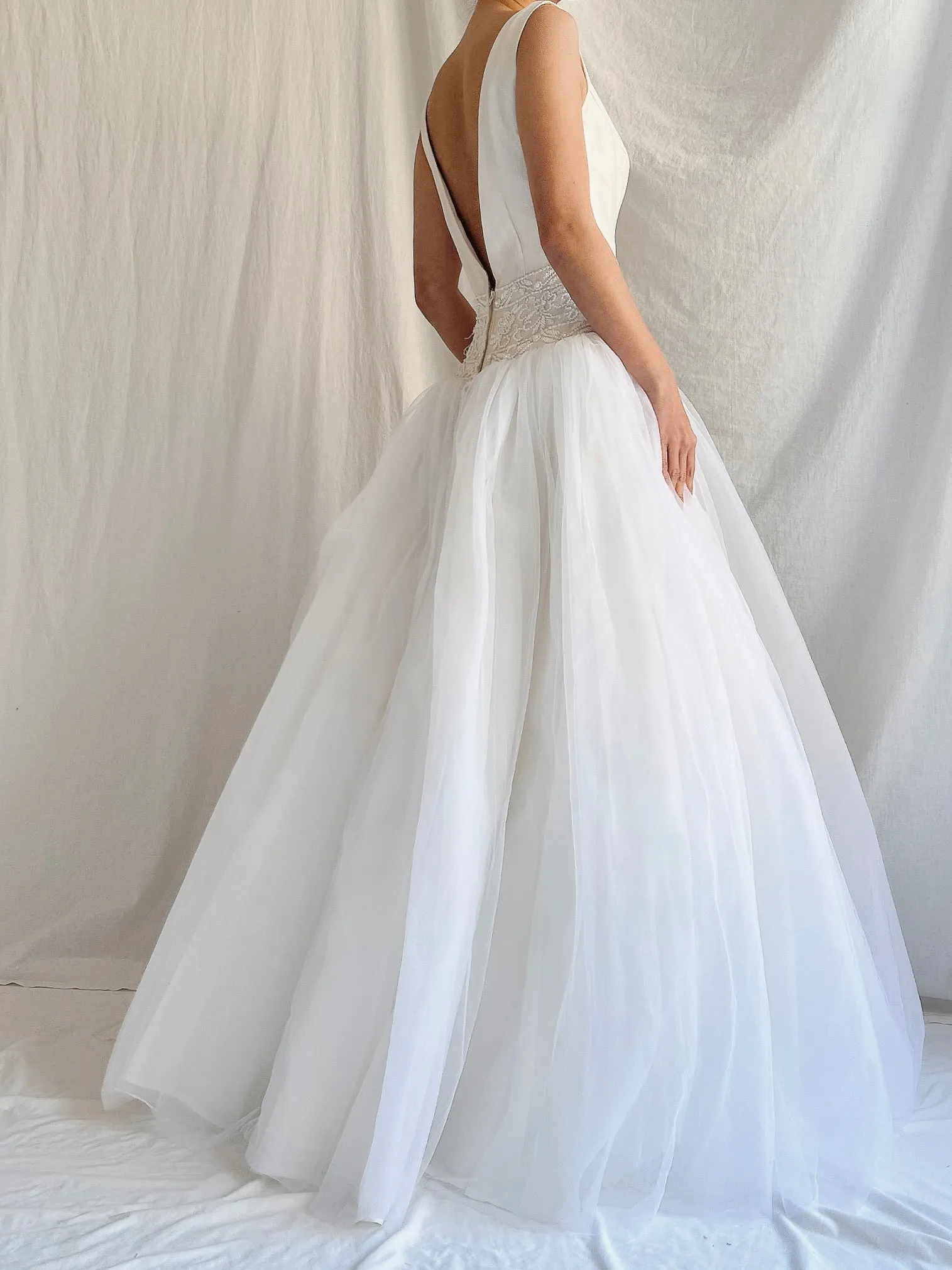 Vintage Silk and Tulle Gown - XS
