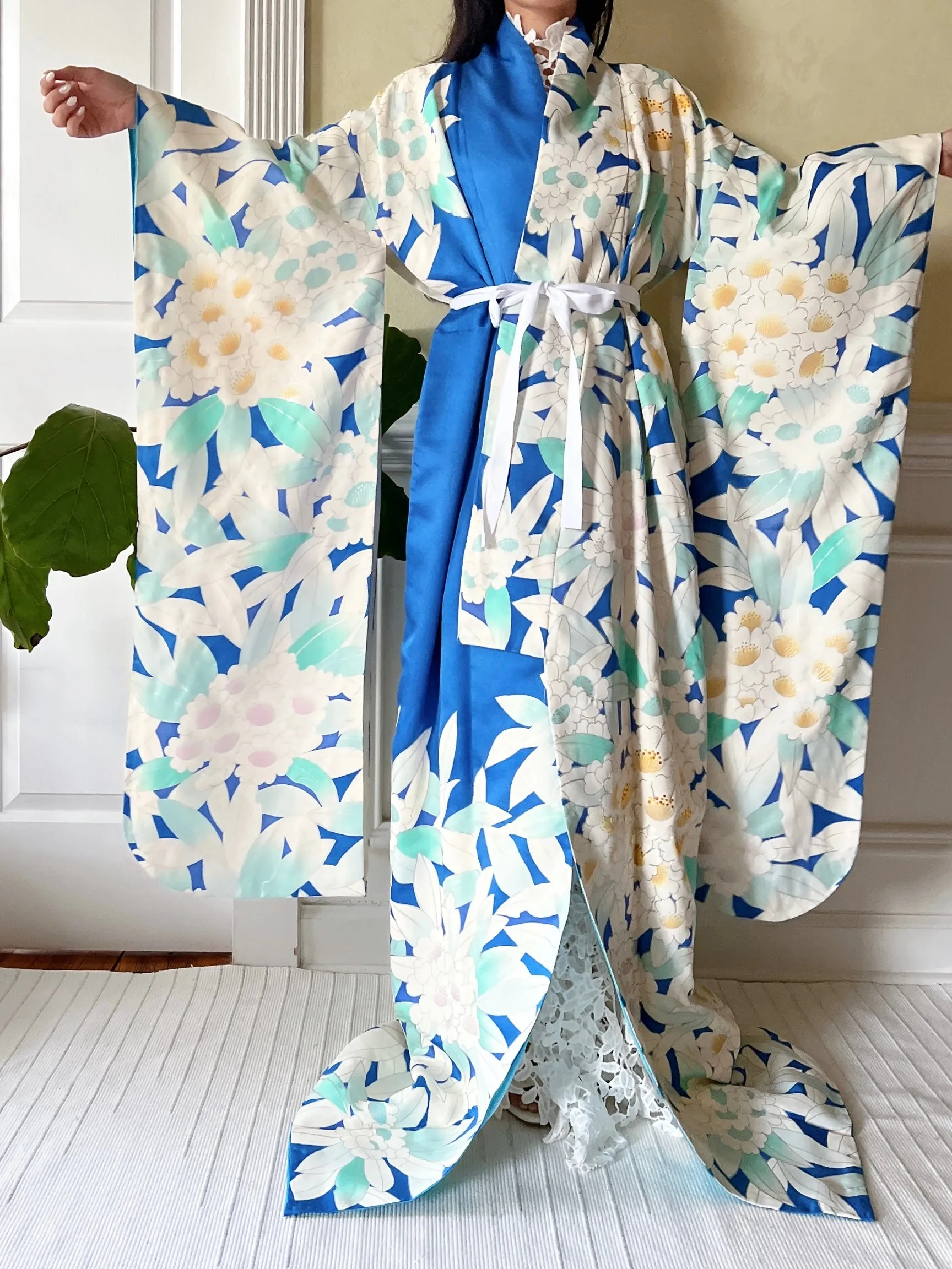 Vintage Silk Paulownia Kimono - OSFM