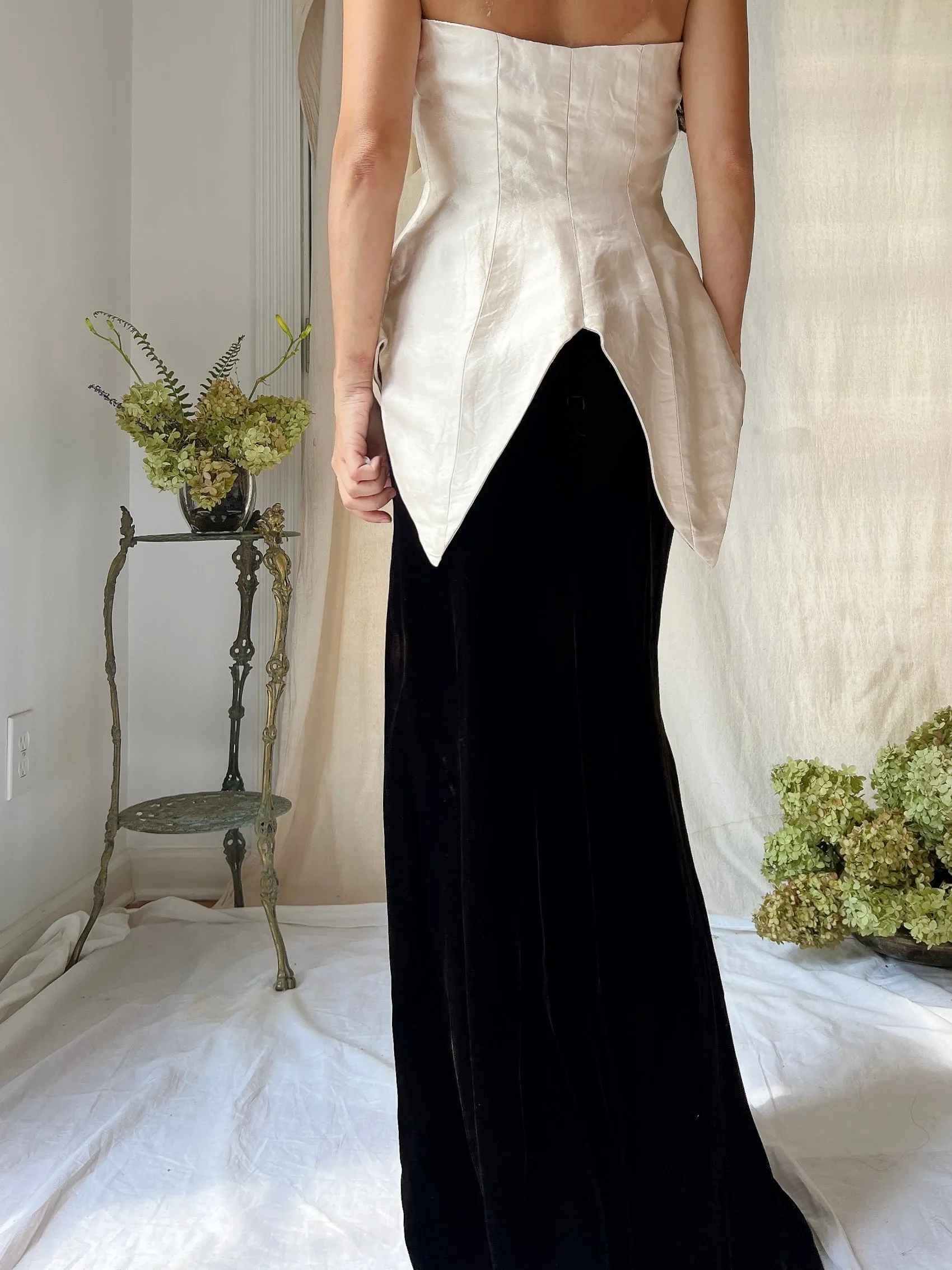 Vintage Silk Structured Top - US 2/4