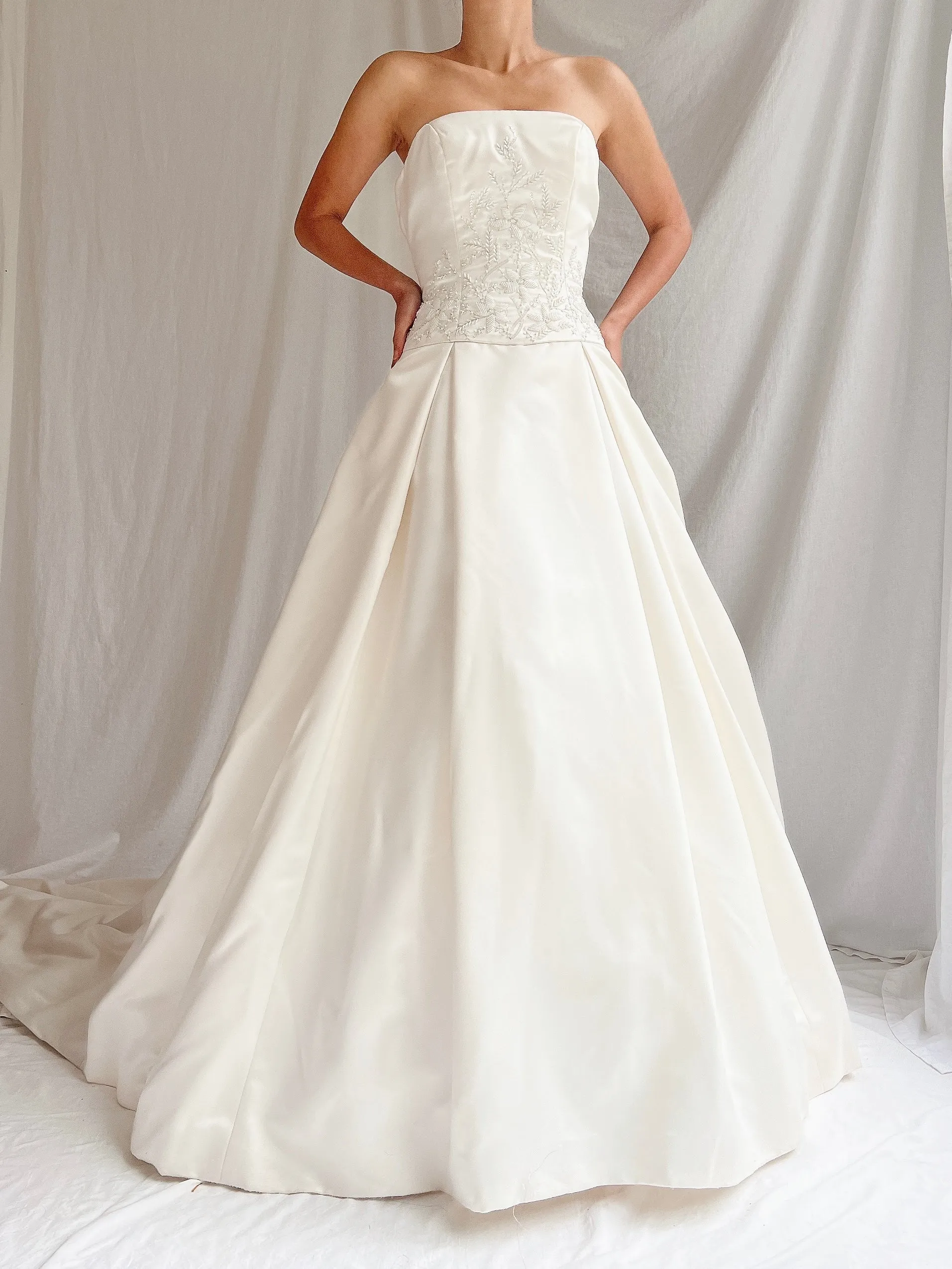 Vintage St. Pucci Satin Dropped Waist Gown - S/4/6