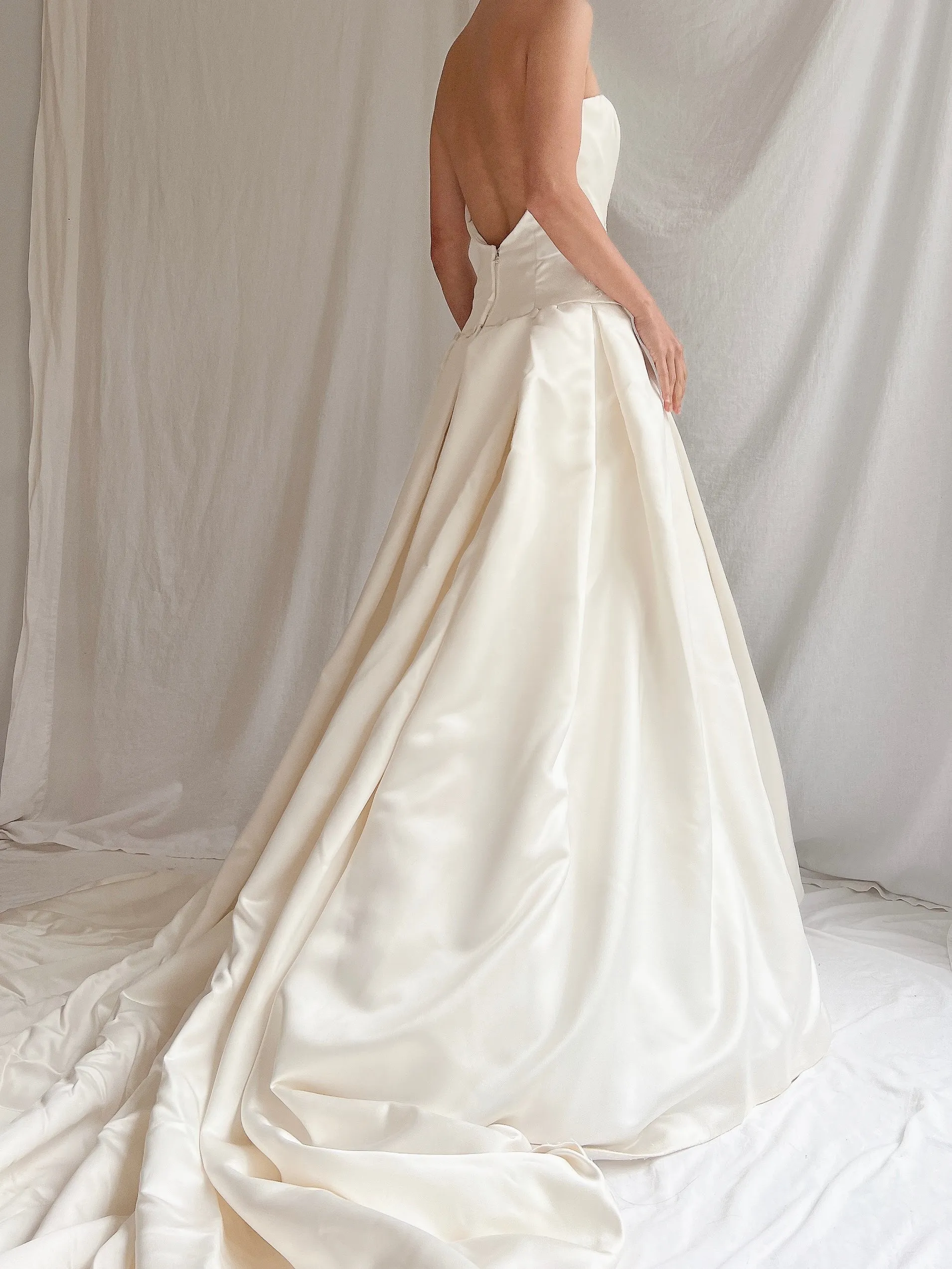Vintage St. Pucci Satin Dropped Waist Gown - S/4/6