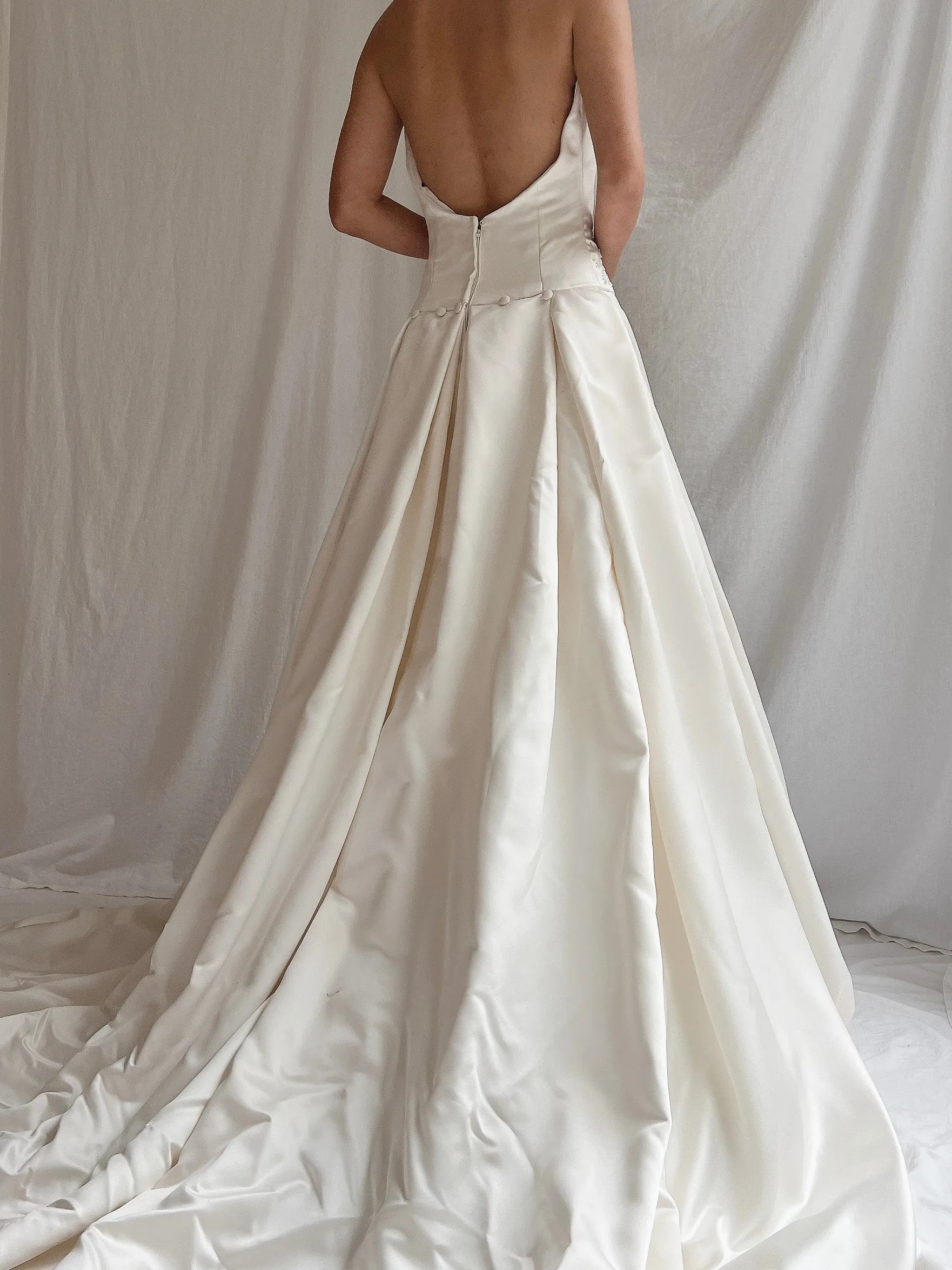 Vintage St. Pucci Satin Dropped Waist Gown - S/4/6