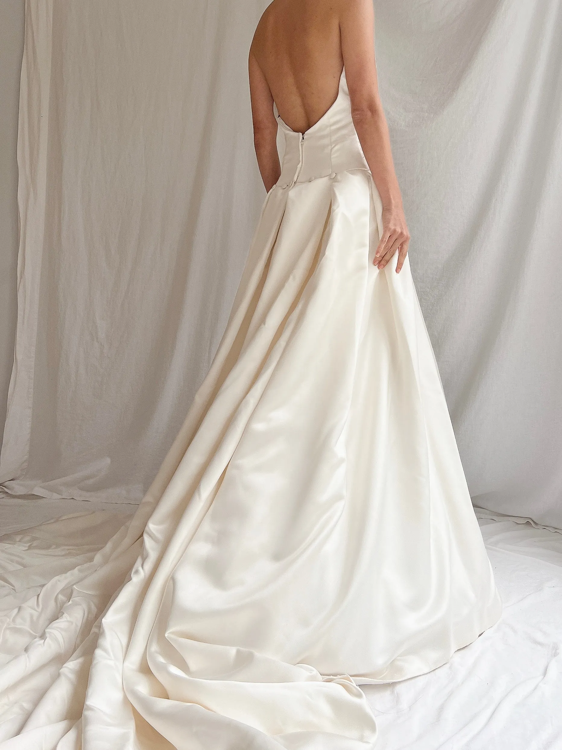 Vintage St. Pucci Satin Dropped Waist Gown - S/4/6