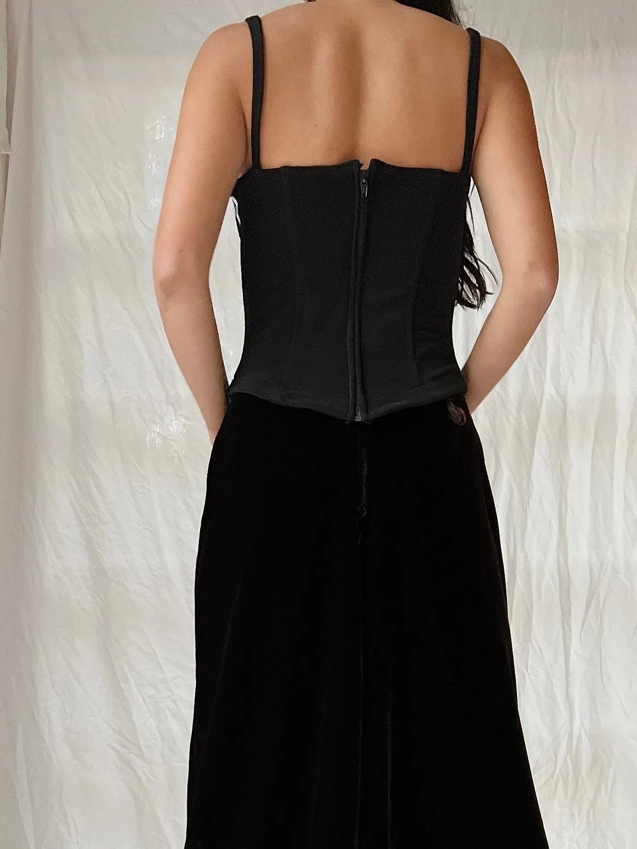 Vintage Striped Bustier Top - S
