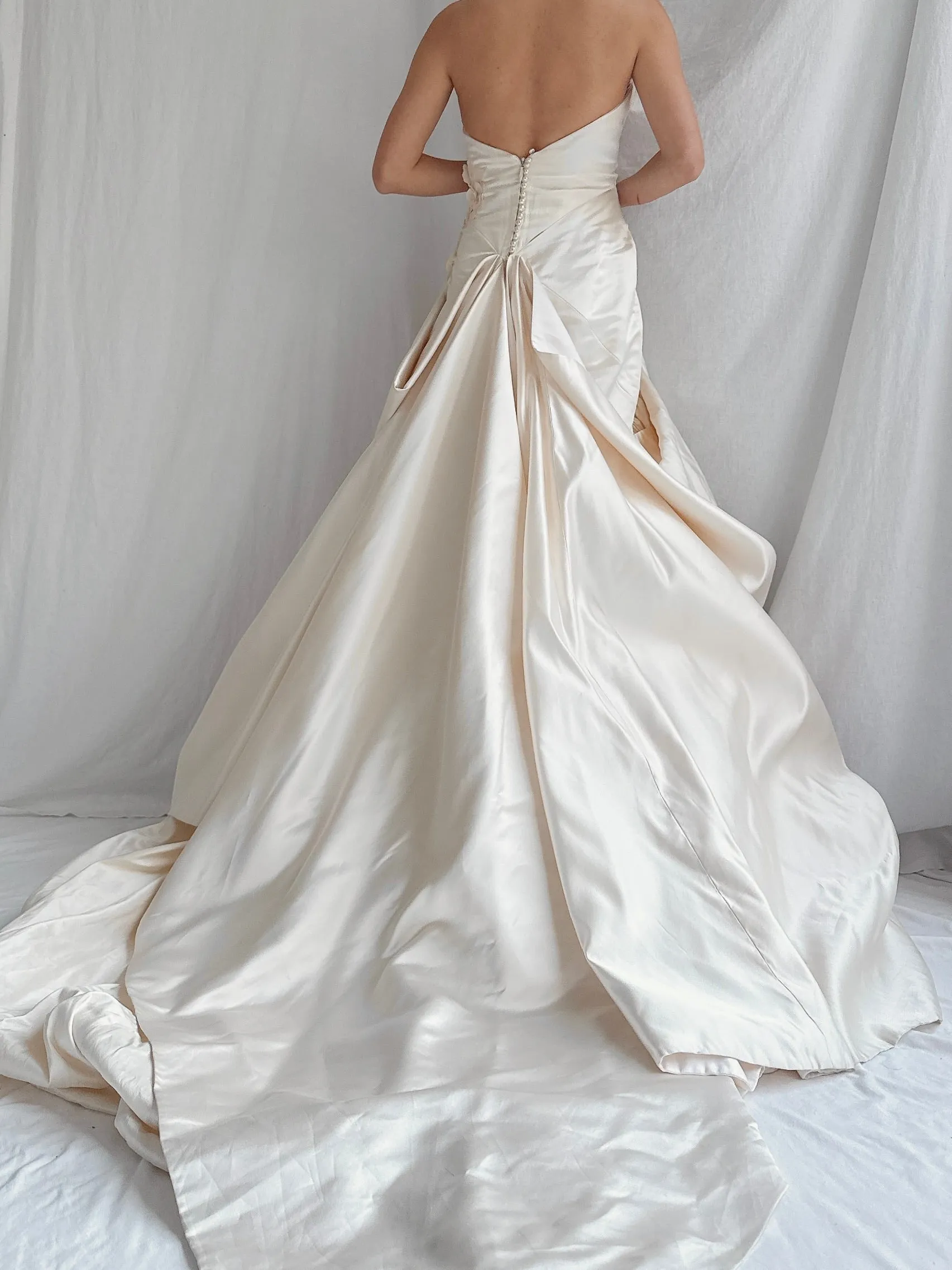 Vintage Ulla Maija Silk Draped Gown - S/6