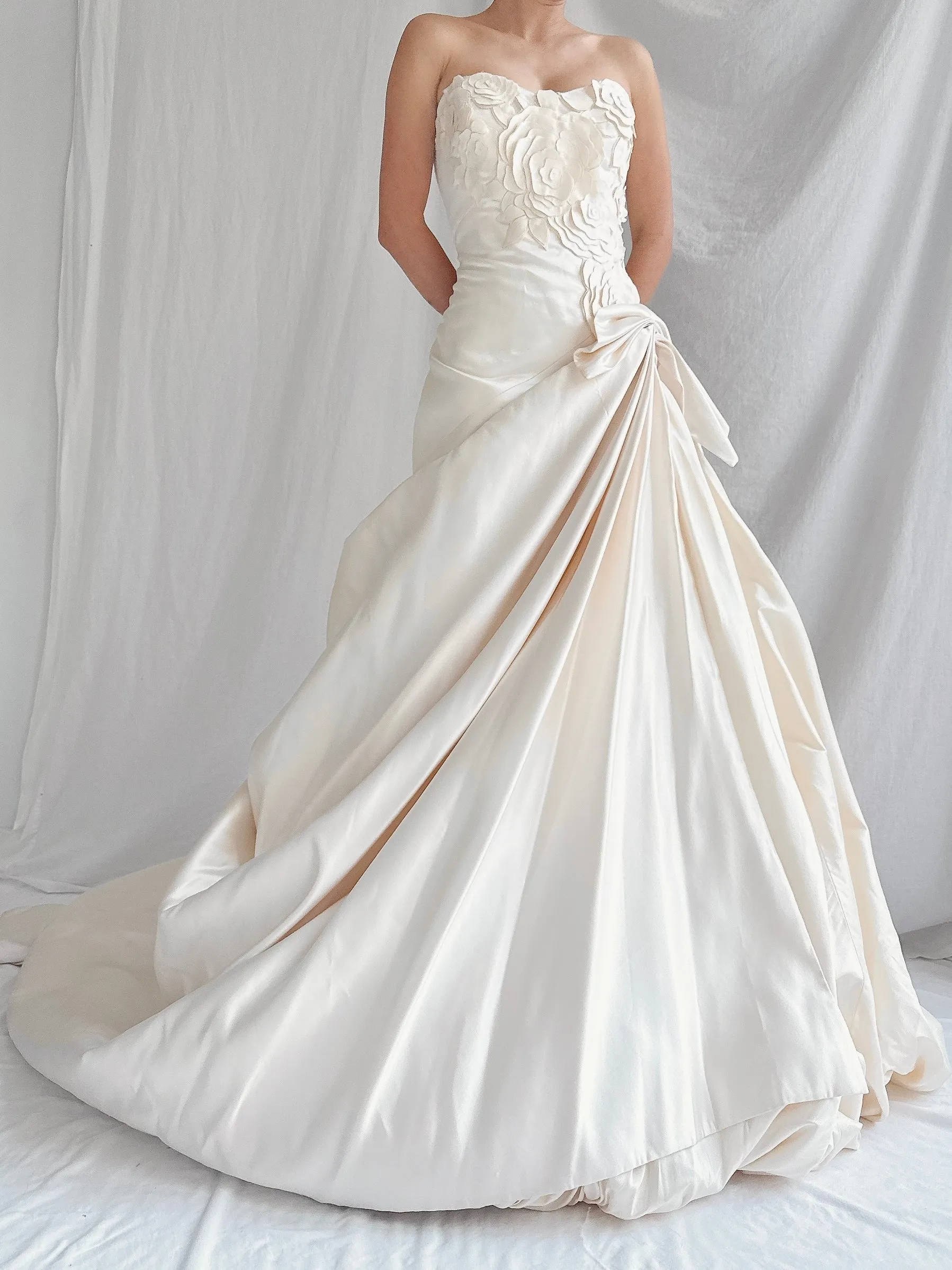 Vintage Ulla Maija Silk Draped Gown - S/6