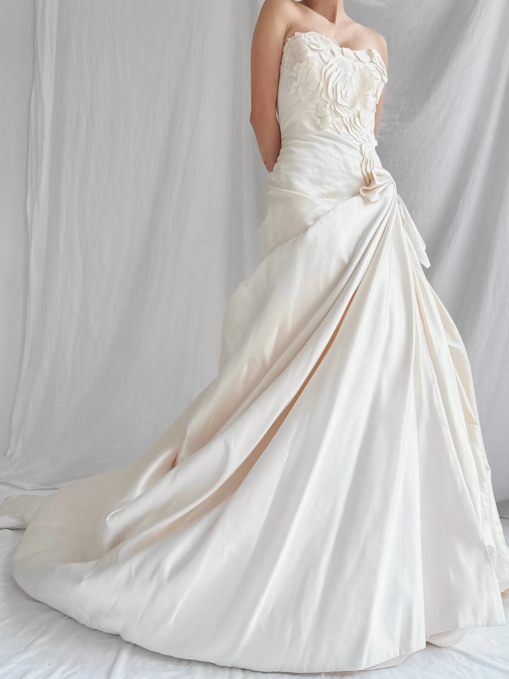 Vintage Ulla Maija Silk Draped Gown - S/6