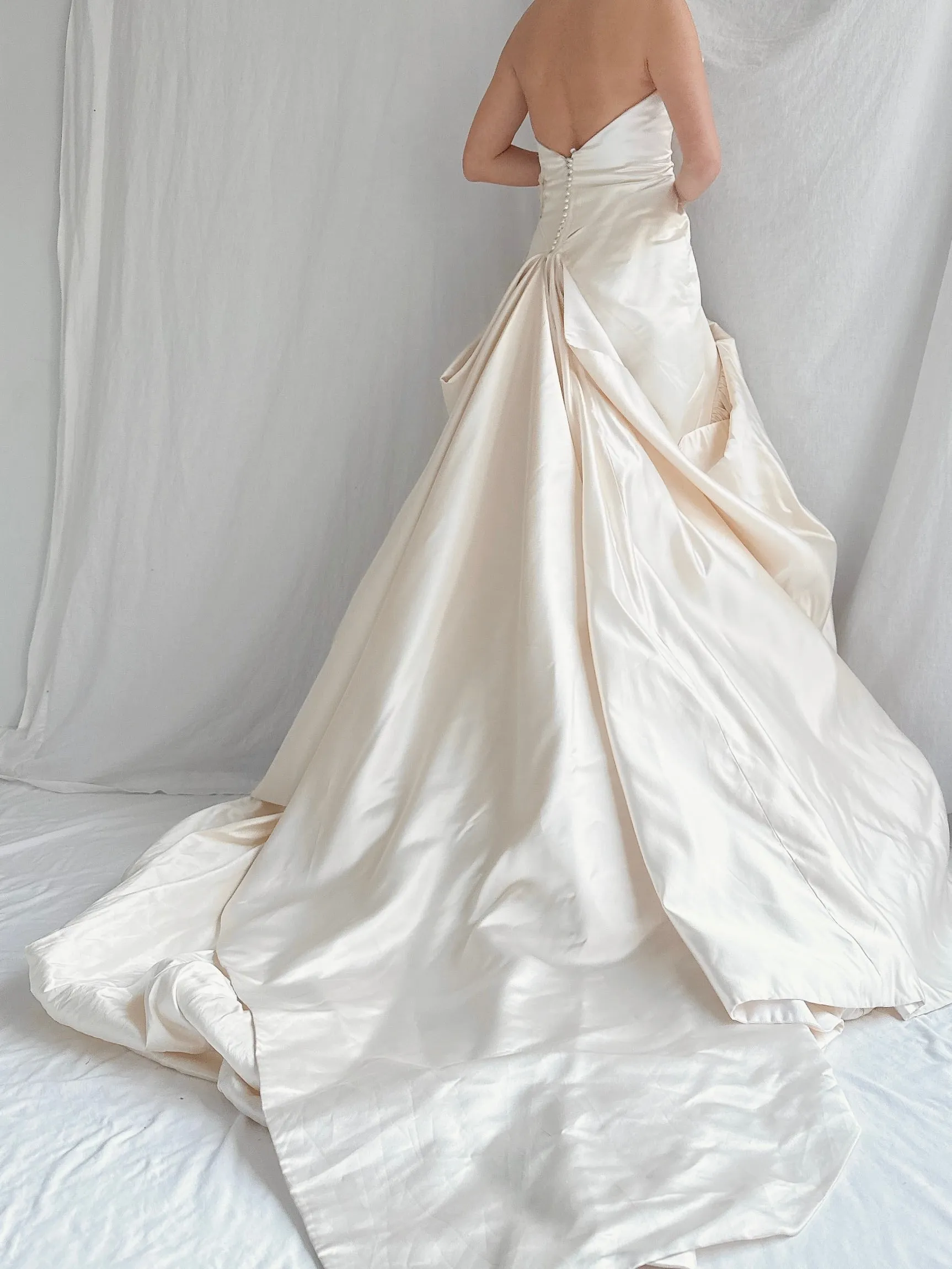 Vintage Ulla Maija Silk Draped Gown - S/6
