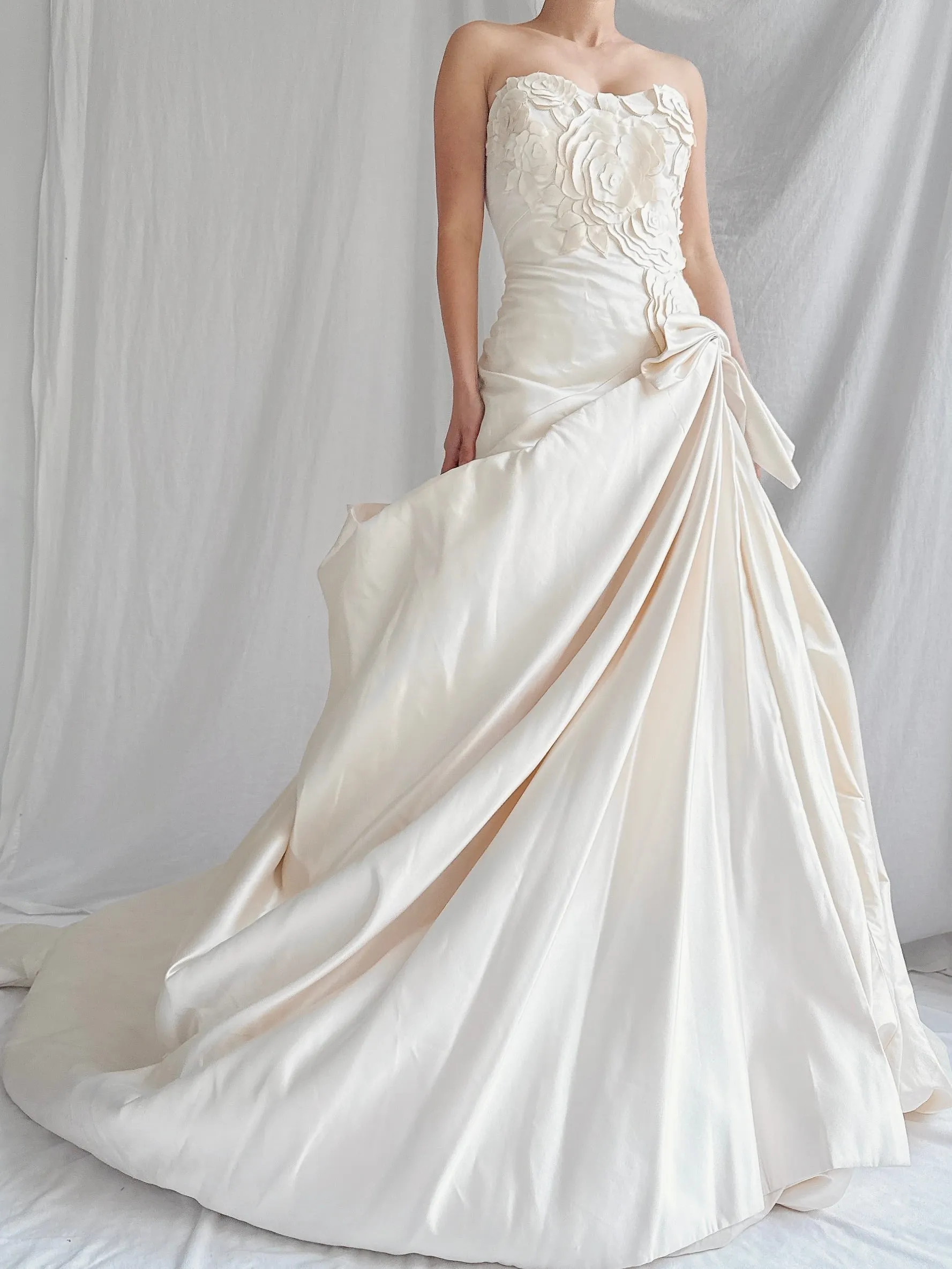 Vintage Ulla Maija Silk Draped Gown - S/6