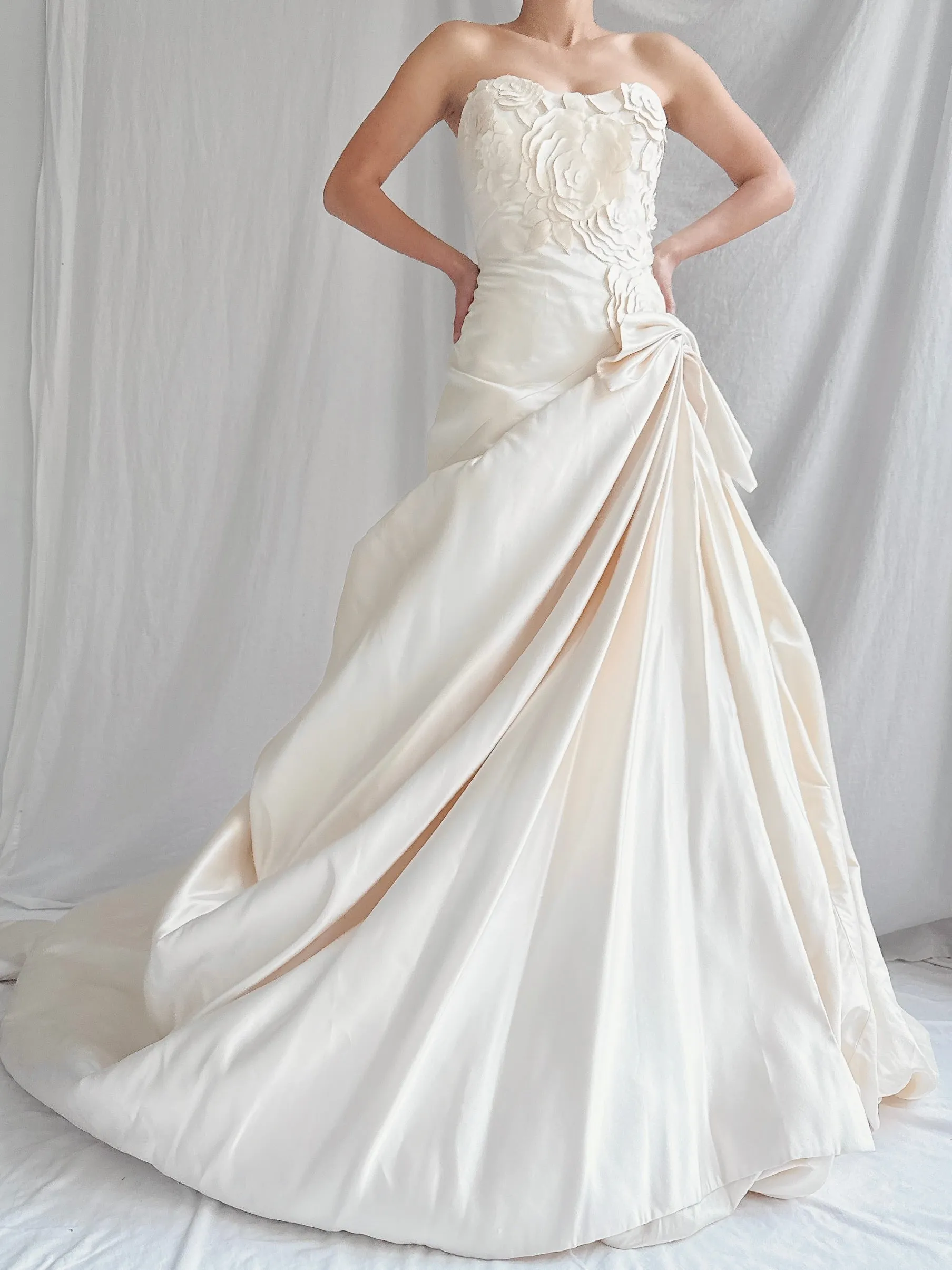 Vintage Ulla Maija Silk Draped Gown - S/6
