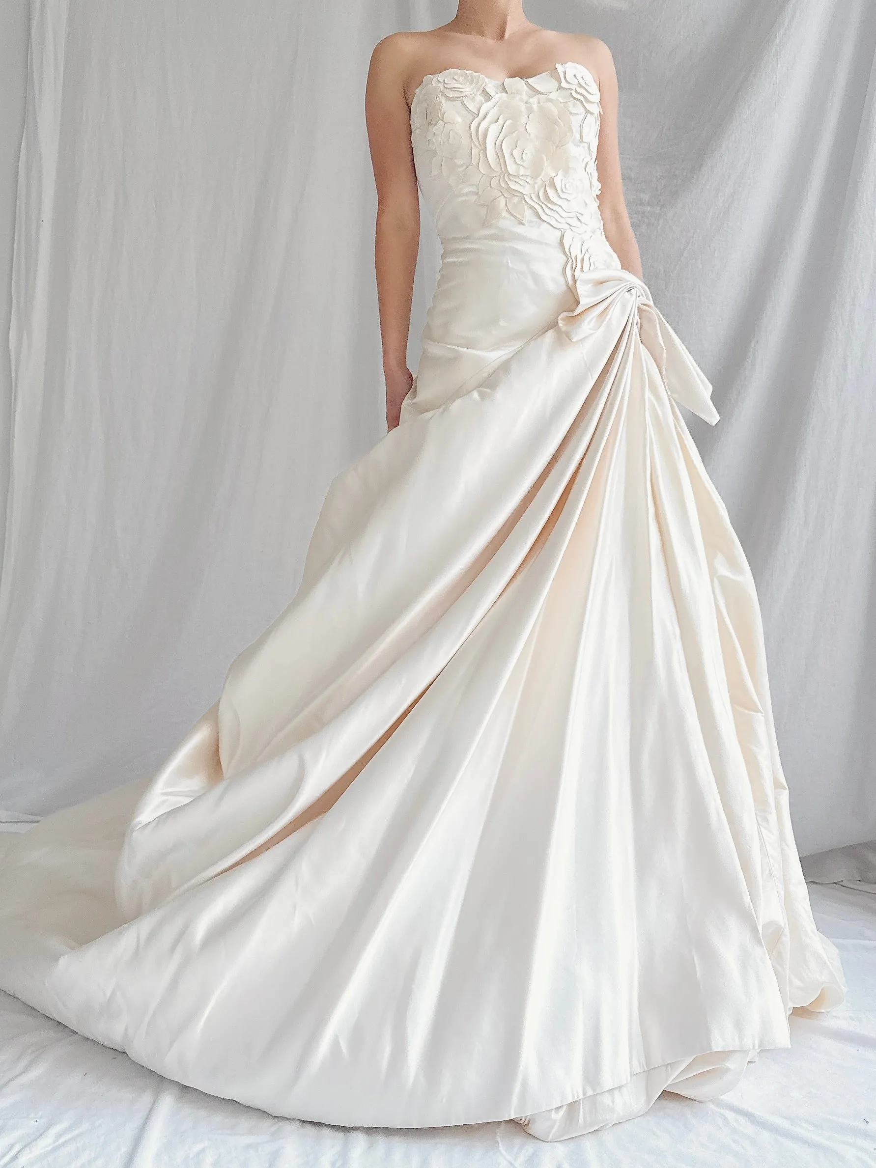 Vintage Ulla Maija Silk Draped Gown - S/6