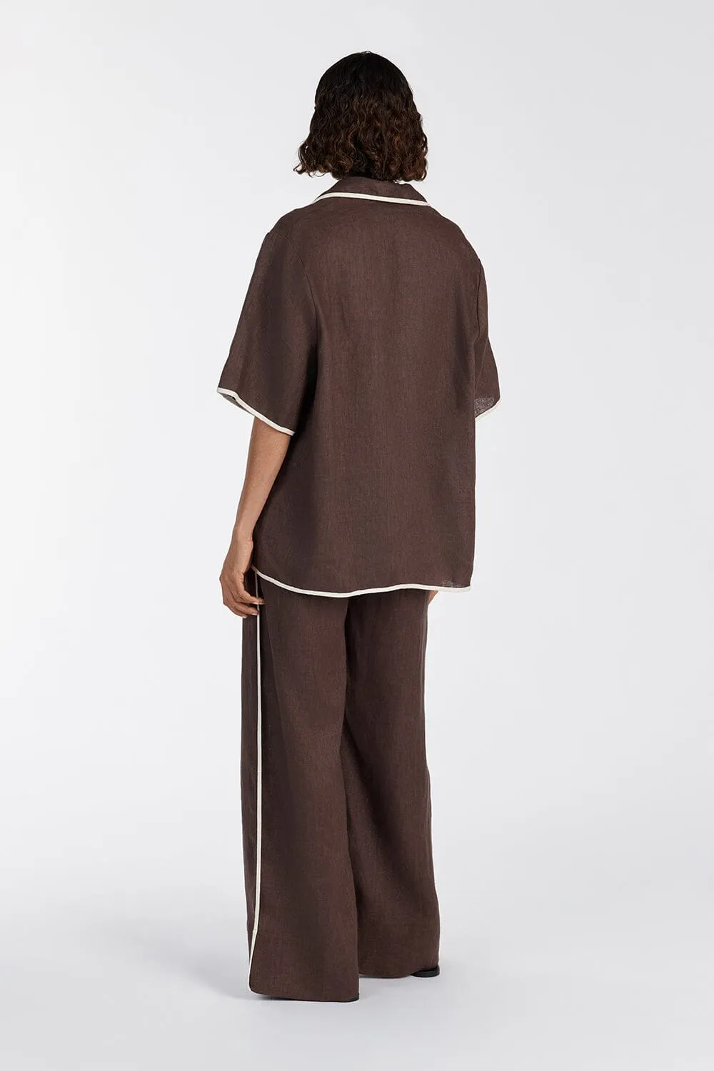 VON CHOC LINEN SHIRT