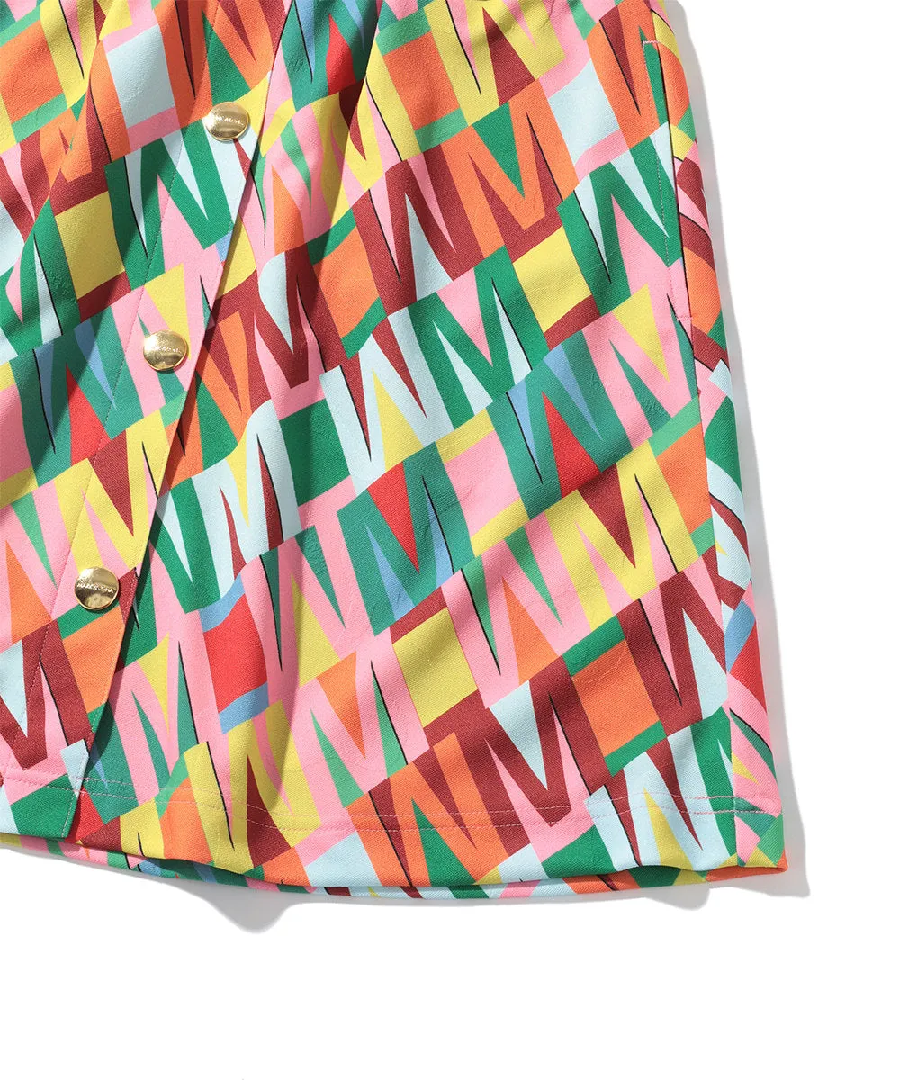 Women's Division Button Up Dress Yellow / Pink