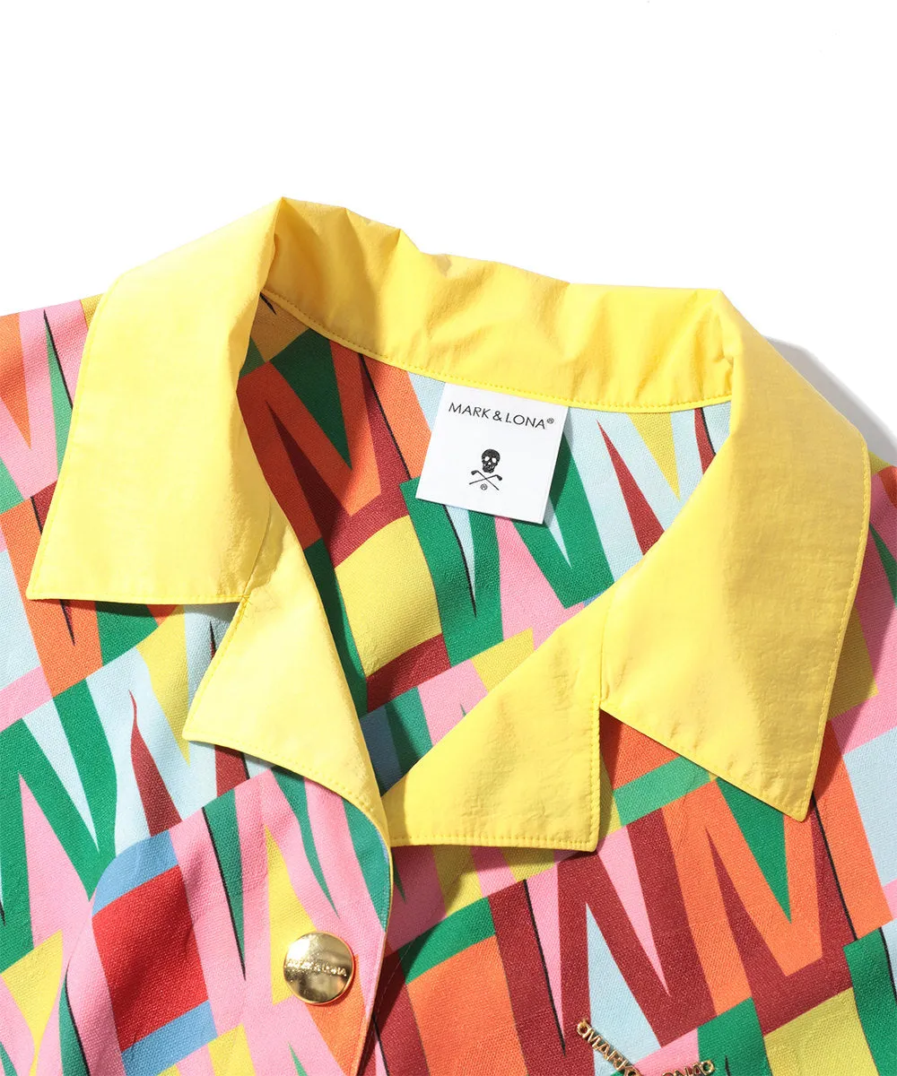 Women's Division Button Up Dress Yellow / Pink