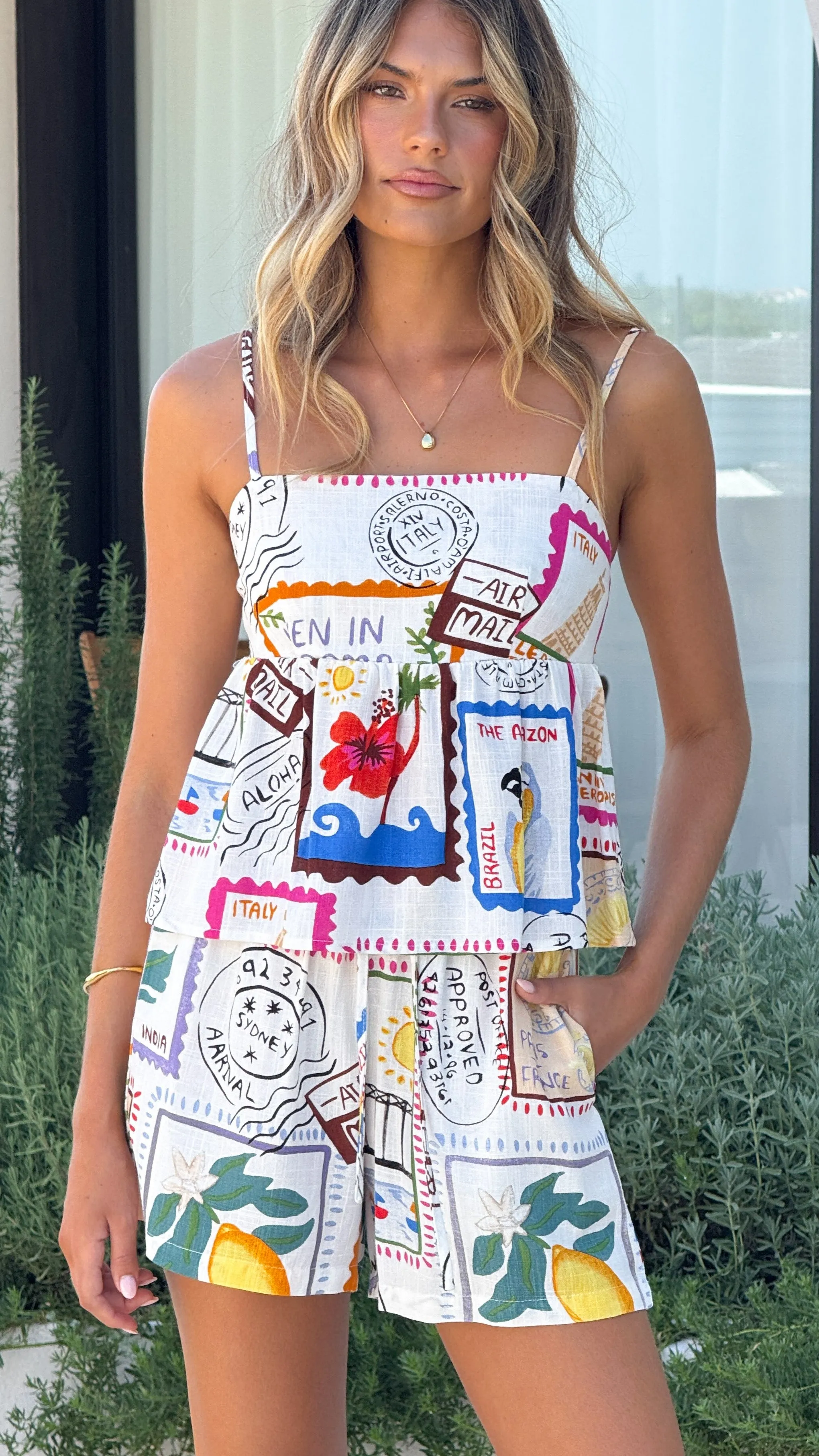 Zaeli Top - Vacanza Print