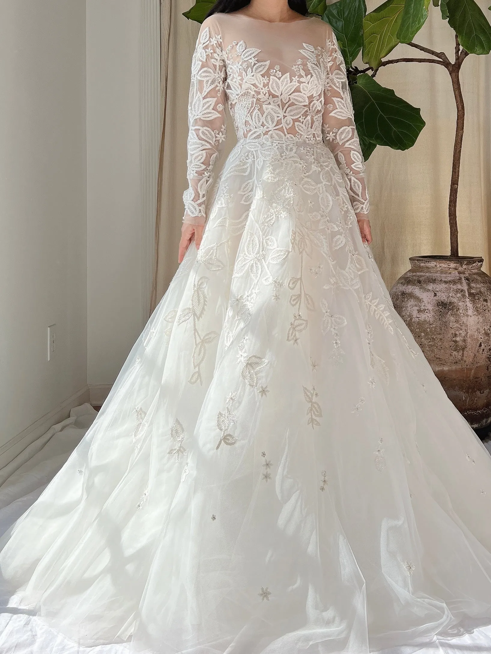 Zuhair Murad Tulle Embroidered Dress - S