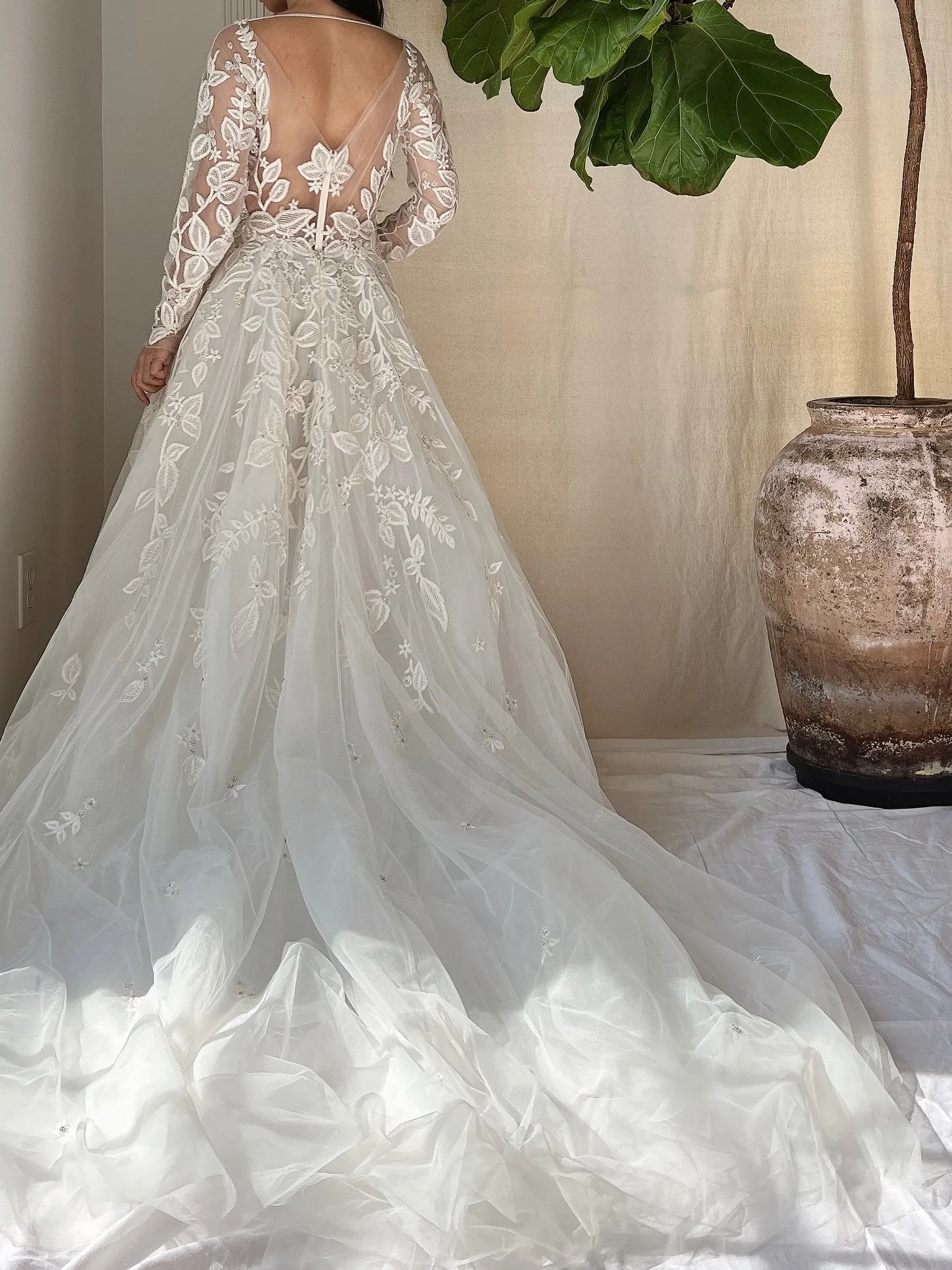 Zuhair Murad Tulle Embroidered Dress - S