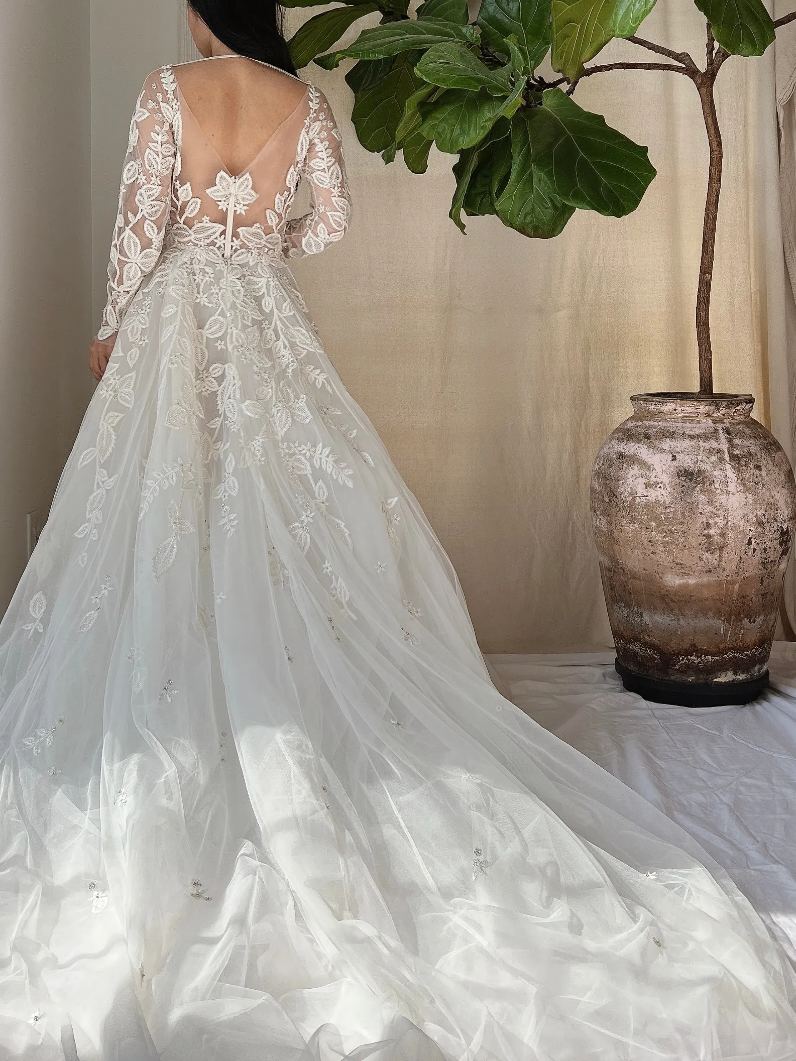 Zuhair Murad Tulle Embroidered Dress - S