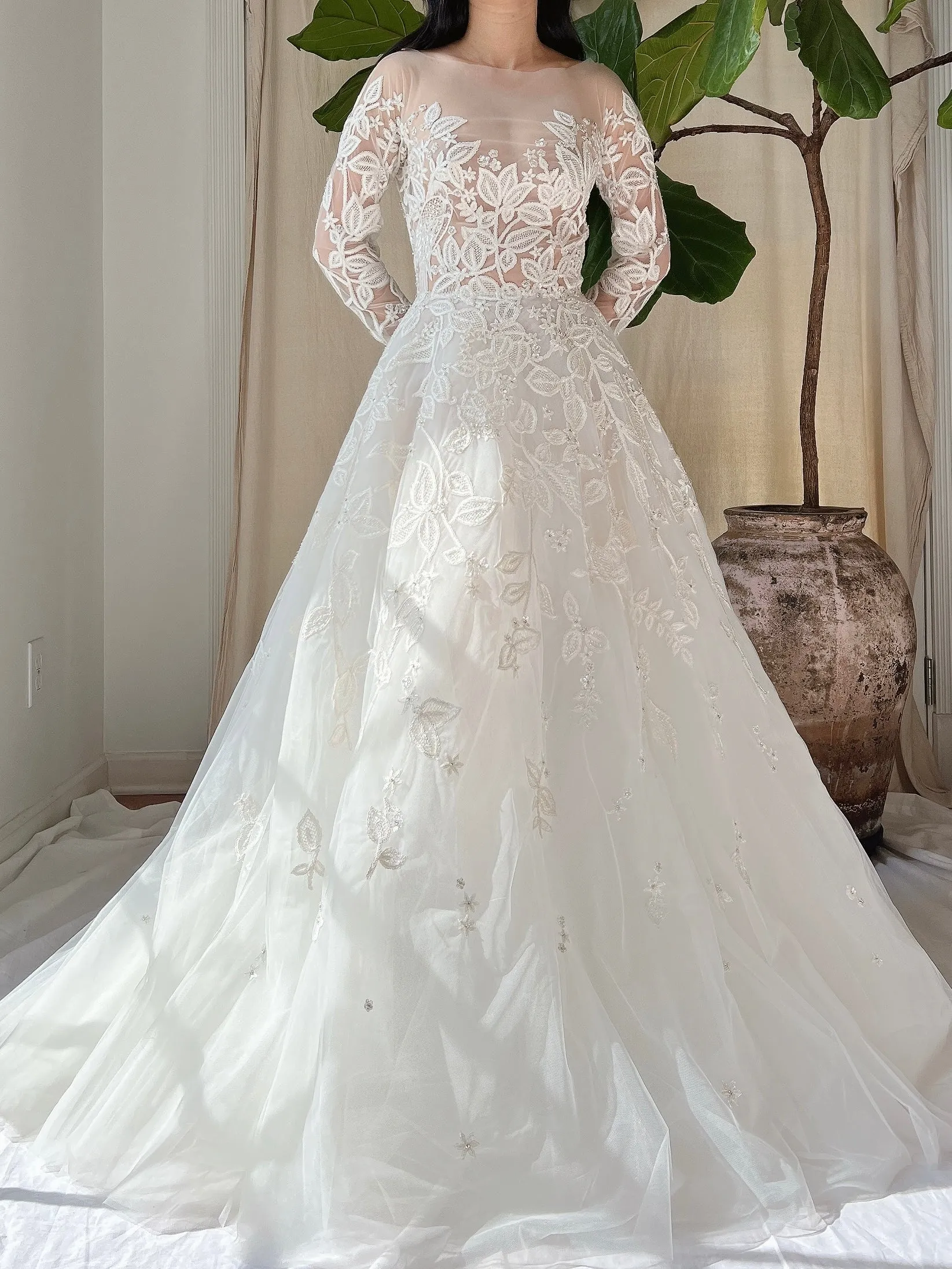 Zuhair Murad Tulle Embroidered Dress - S