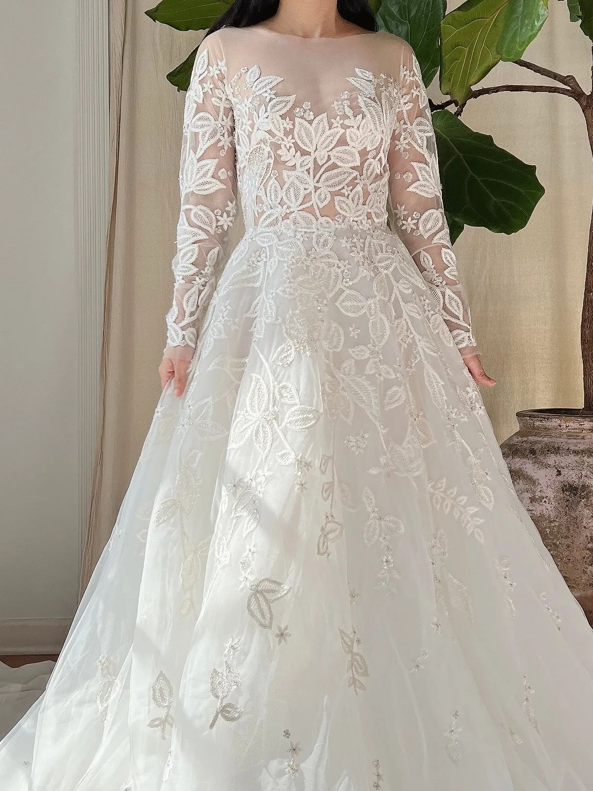 Zuhair Murad Tulle Embroidered Dress - S