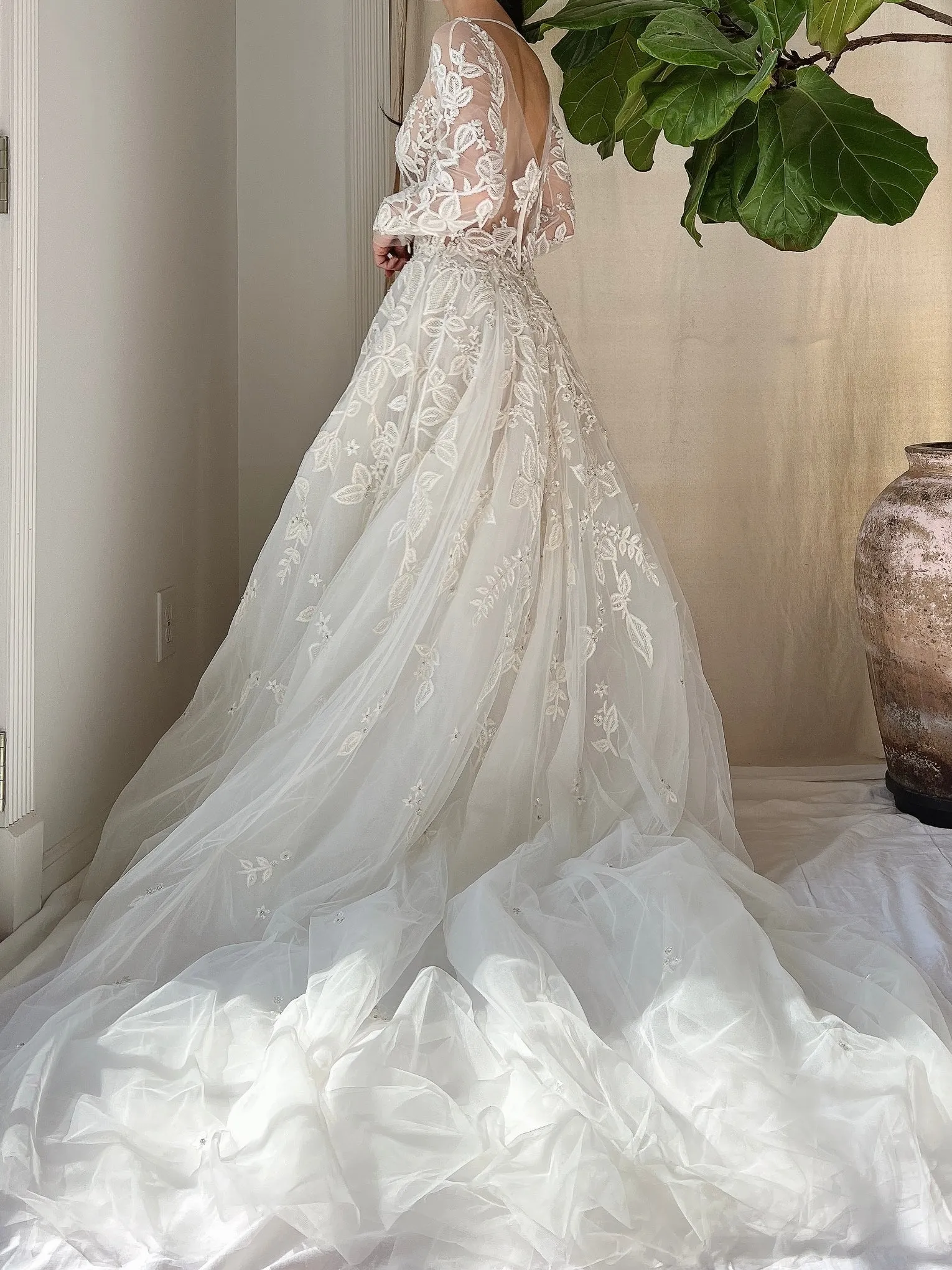 Zuhair Murad Tulle Embroidered Dress - S